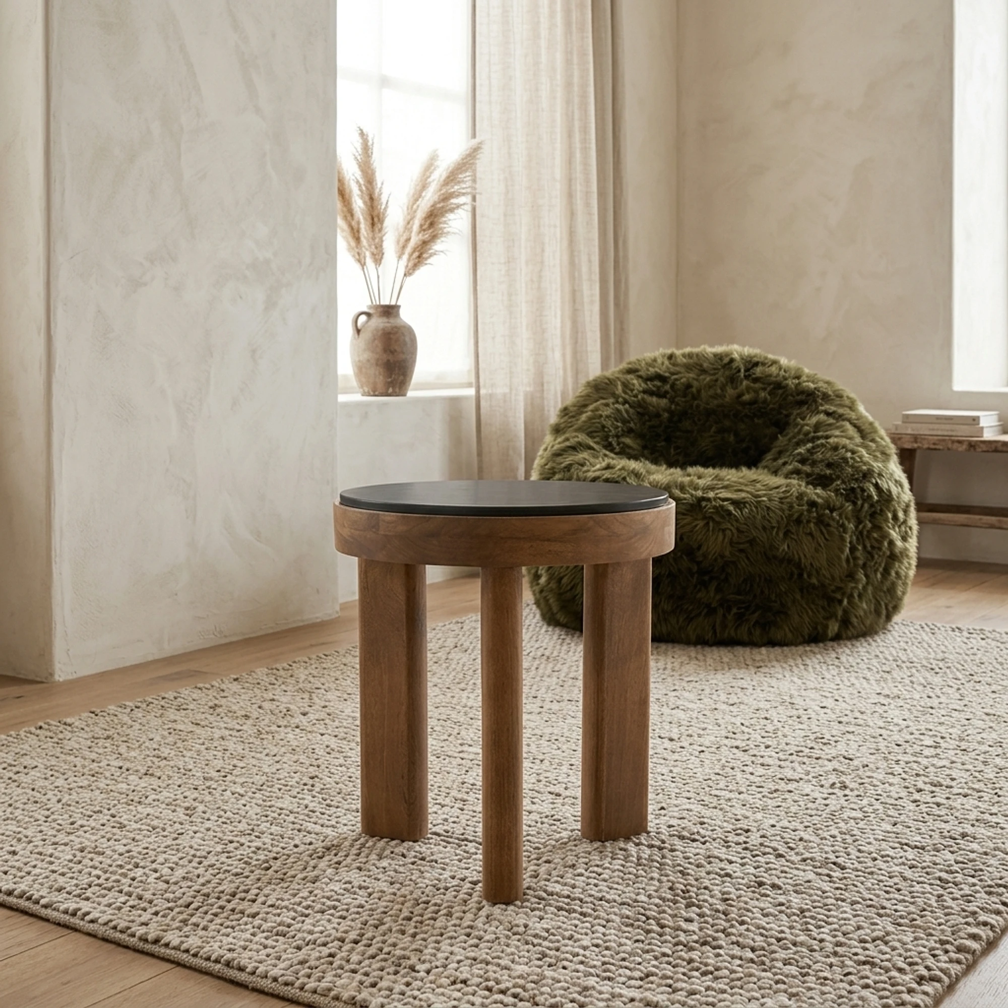 Lucent Side Table Mango Wood Brown - By-Boo