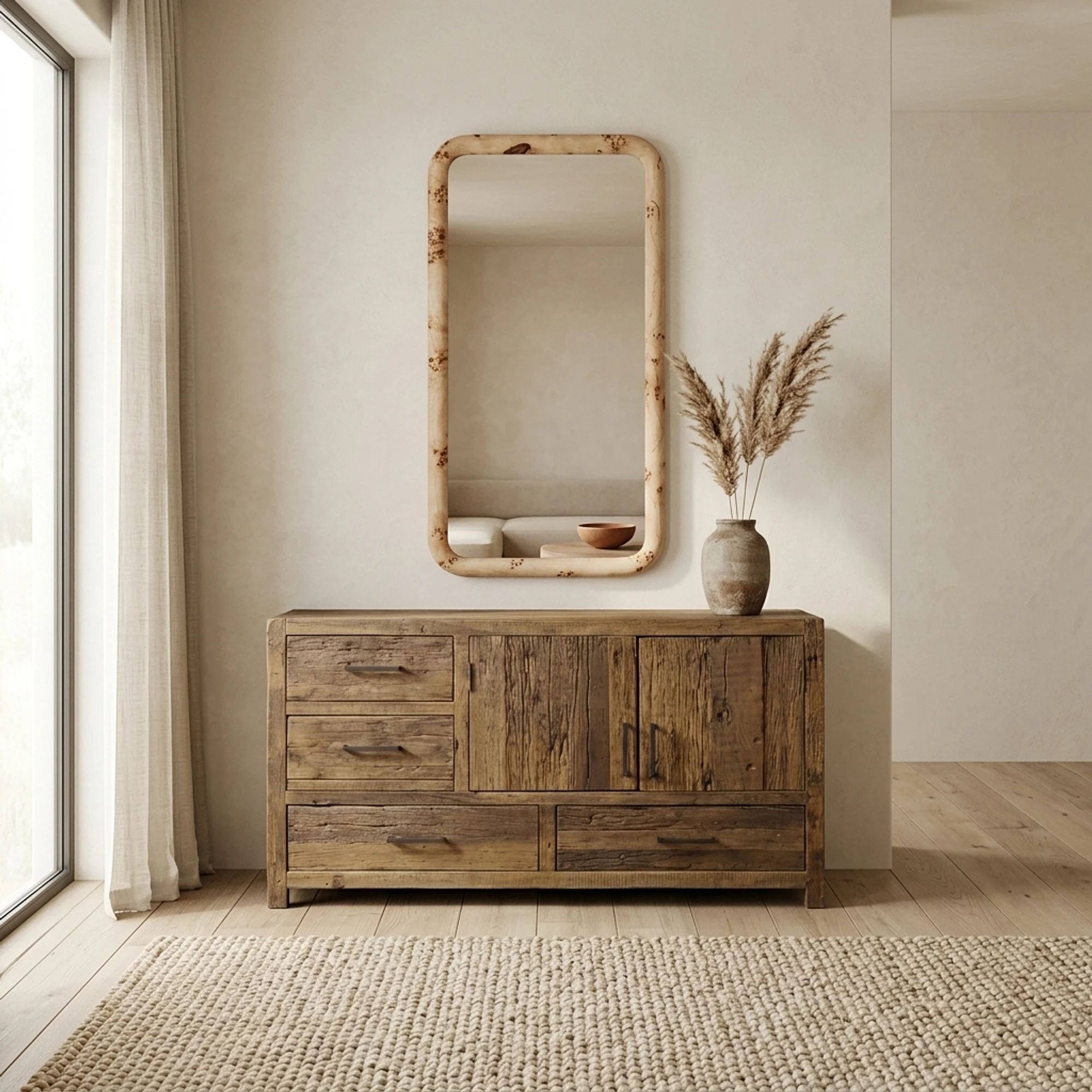 Spiegel Rootsy naturel wortelhout - By-Boo