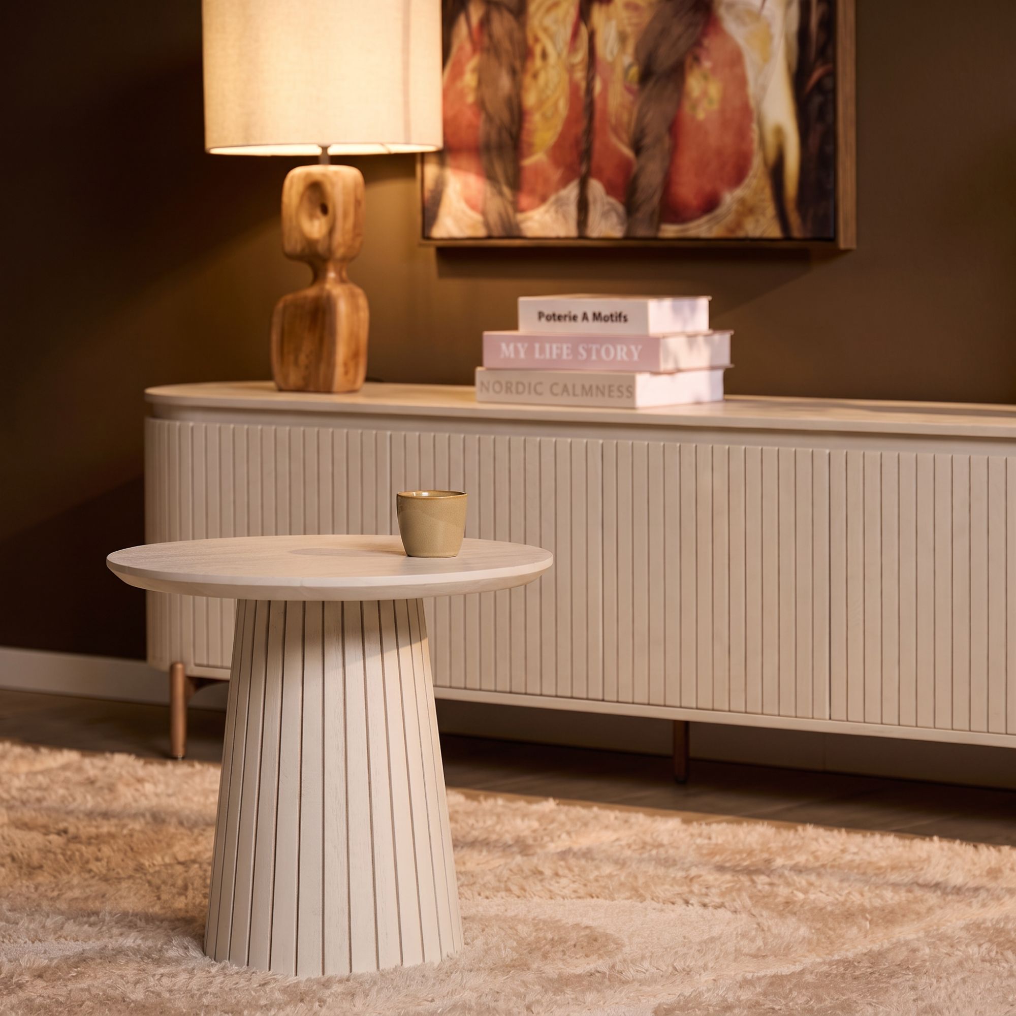 Couchtisch Solana Sand Mangoholz 50 cm - Starfurn