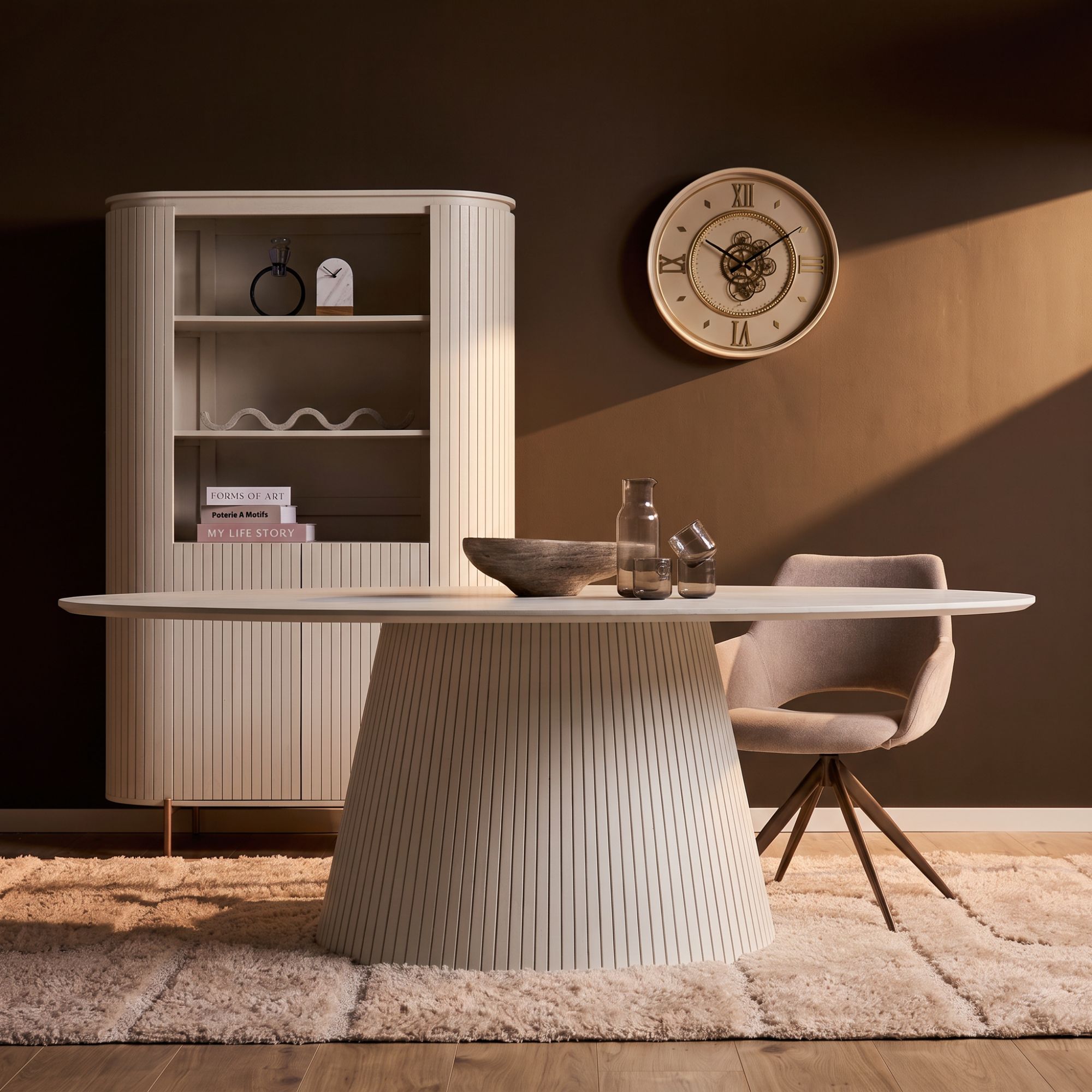 Ovale eettafel Solana Zand Mangohout 240 cm - Starfurn