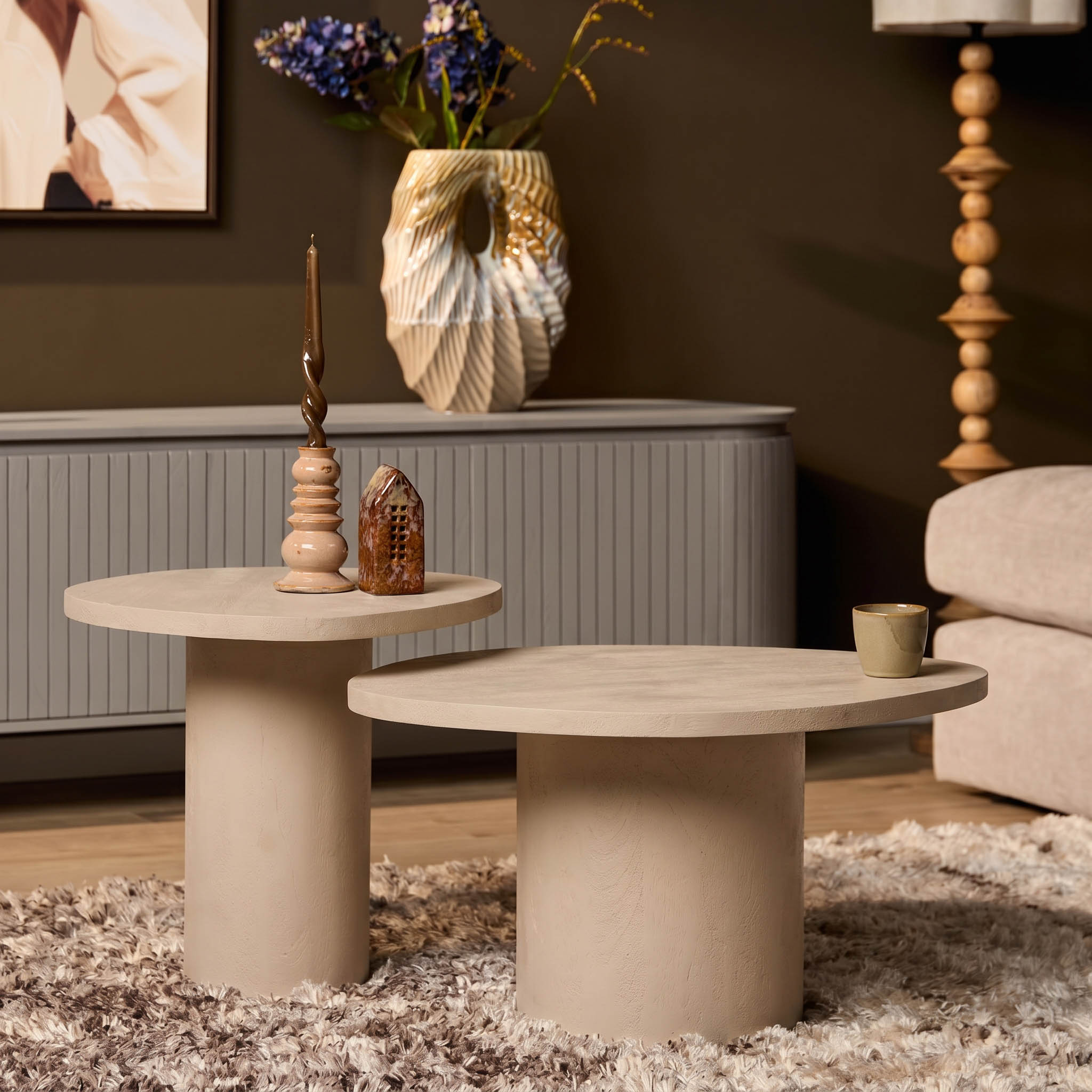 Couchtisch Mirre | Sand | Set von 2