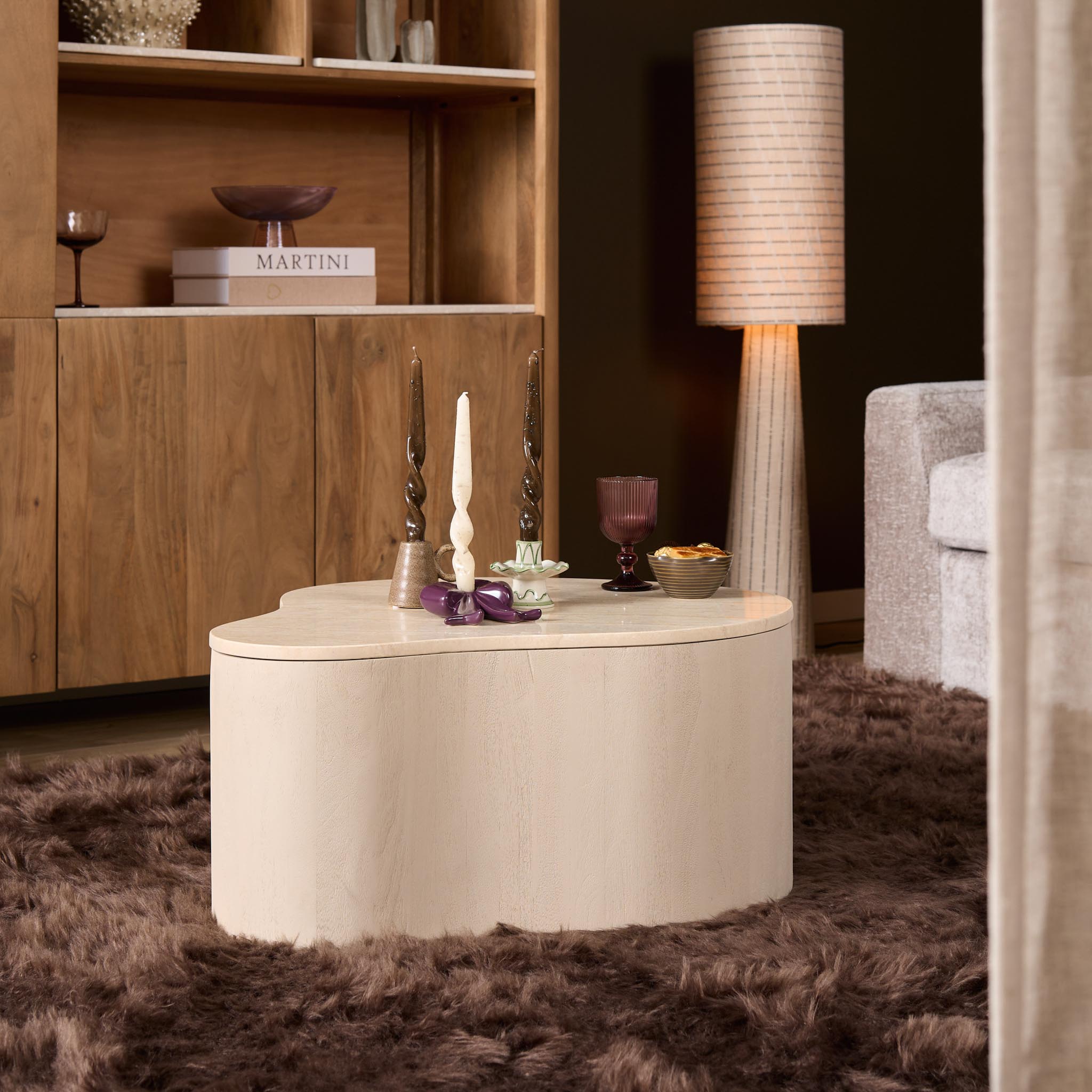 Coffee Table Lovi | 77 cm | Sand