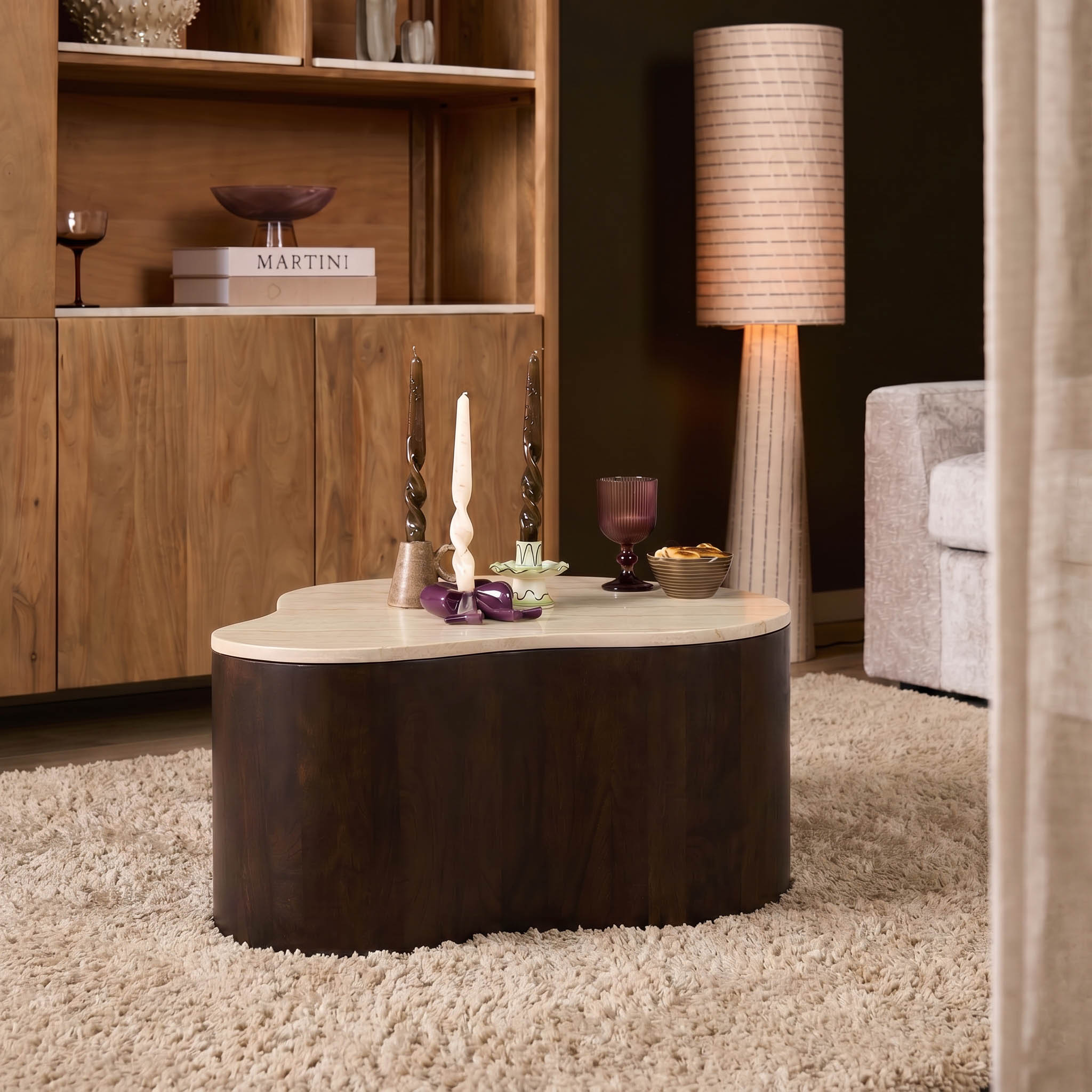 Coffee Table Lovi | 77 cm | Brown