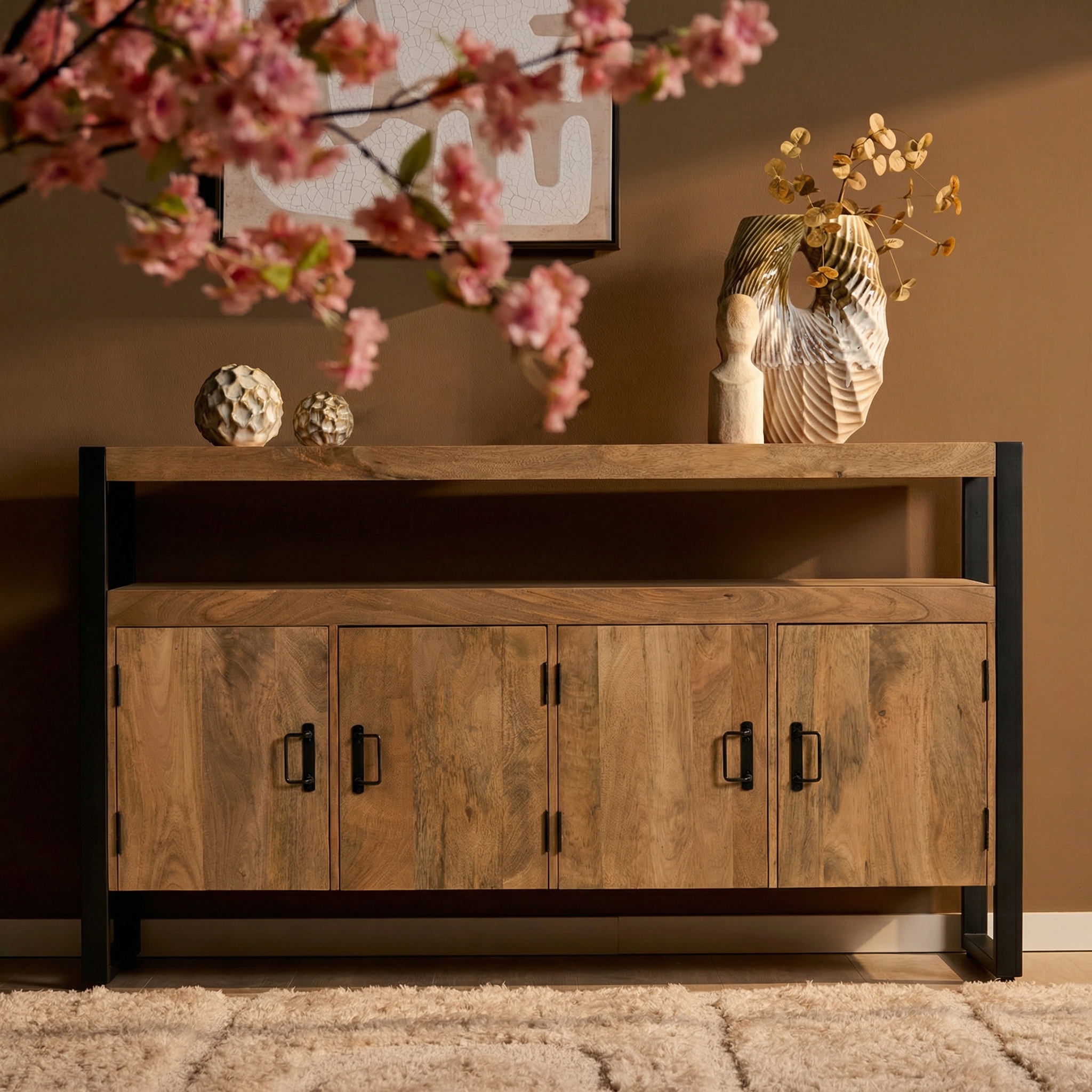 Aparador Britt | 175 cm (Madera de mango, Natural) - Starfurn