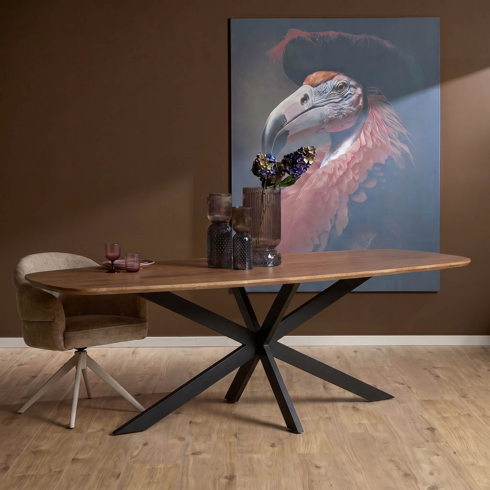 Dining table Elegance 200 cm | Danish oval (Mango wood, Natural) - Starfurn