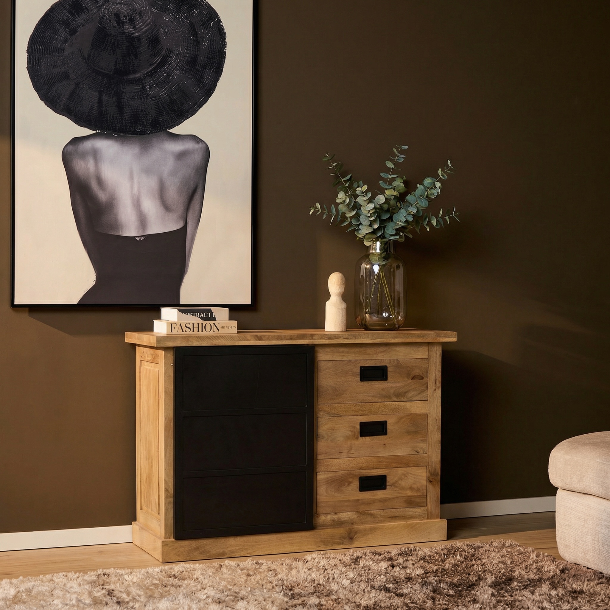 Cómoda Noa Naturel madera de mango 100 cm - Starfurn