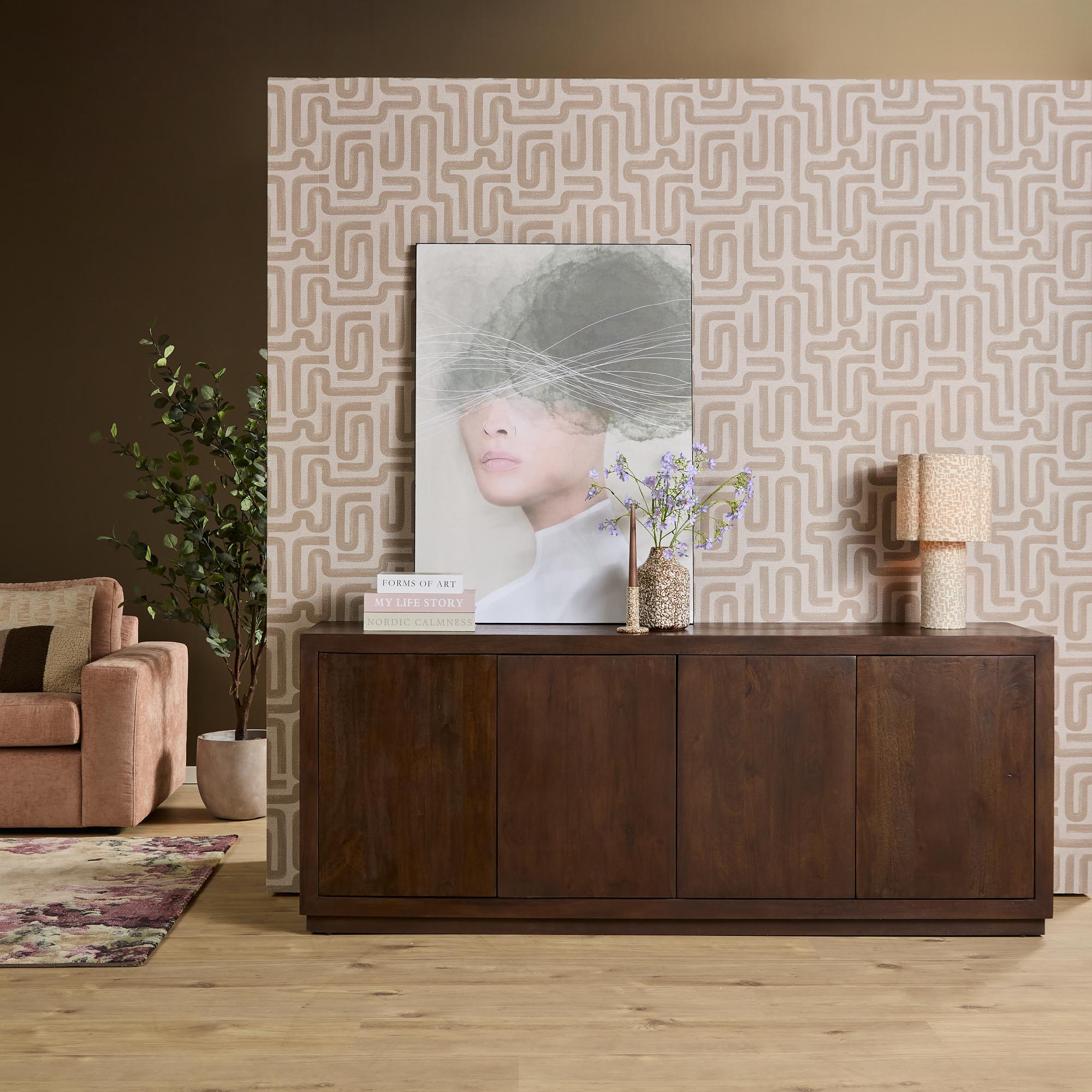 Sideboard Brussel Brown | 200 cm (Mango wood) - Starfurn