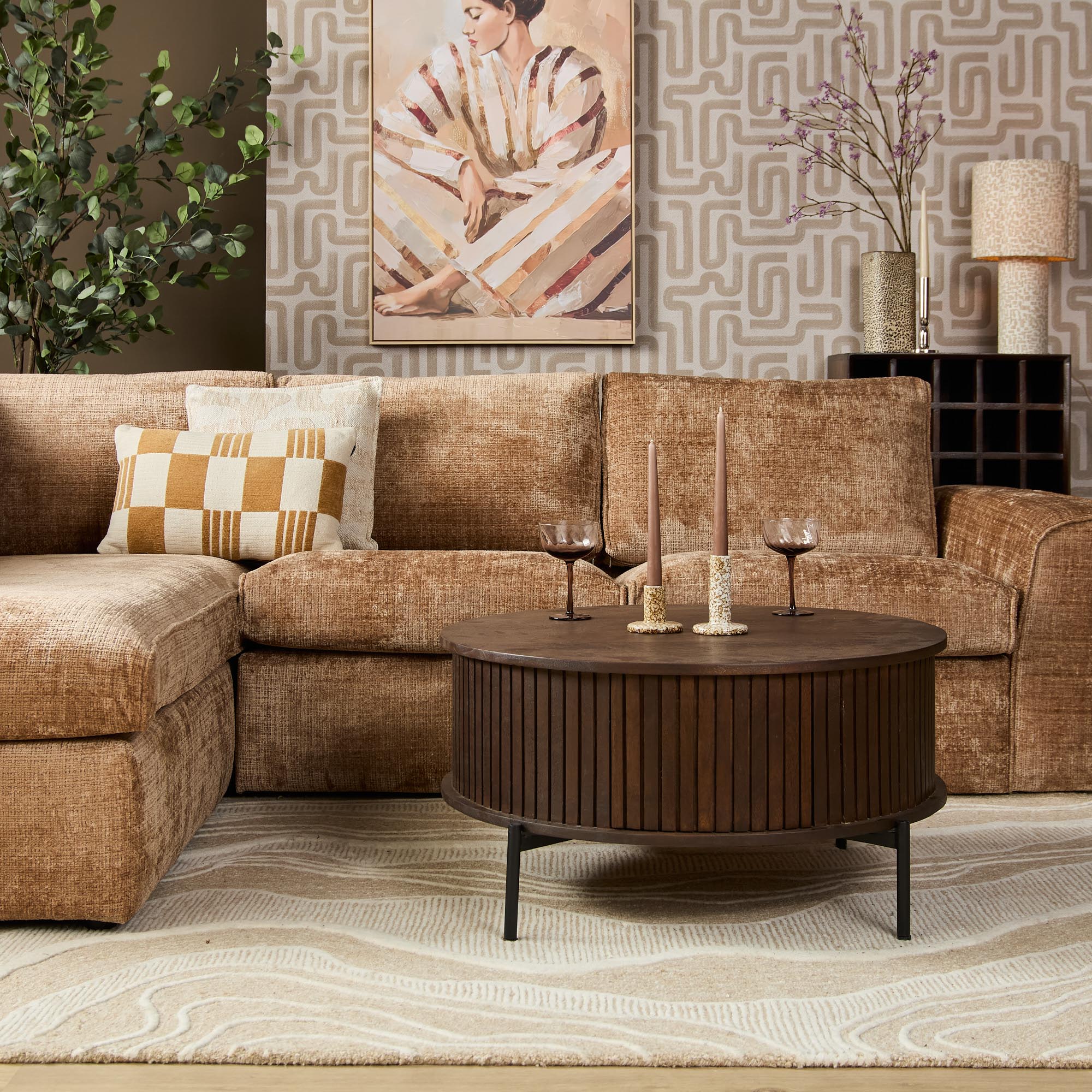 Couchtisch Madison Brown | 80 cm | Rund
