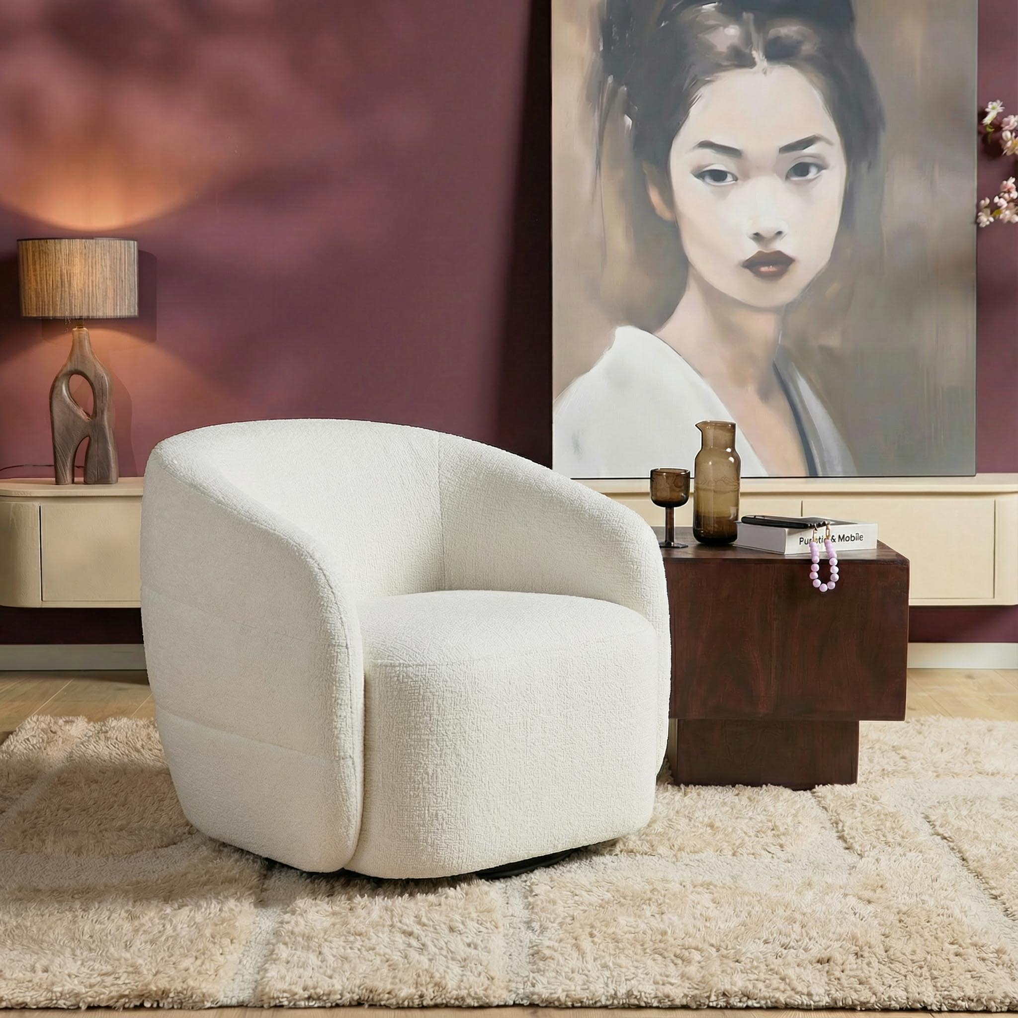 Drehbarer Sessel Yara Off White - Starfurn