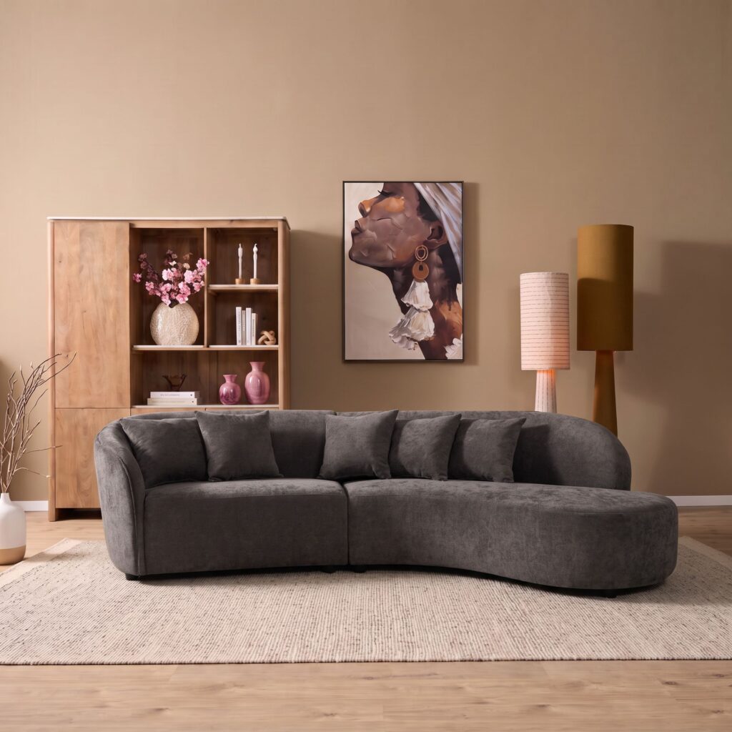 MySofa Novi Hoekbank Grijs 3 zits + Lounge R - Starfurn