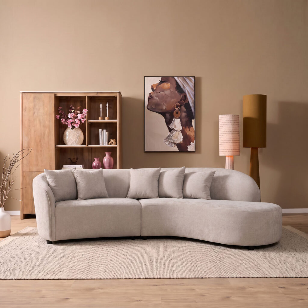 MySofa Novi Hoekbank Licht Grijs 3 zits + Lounge R - Starfurn