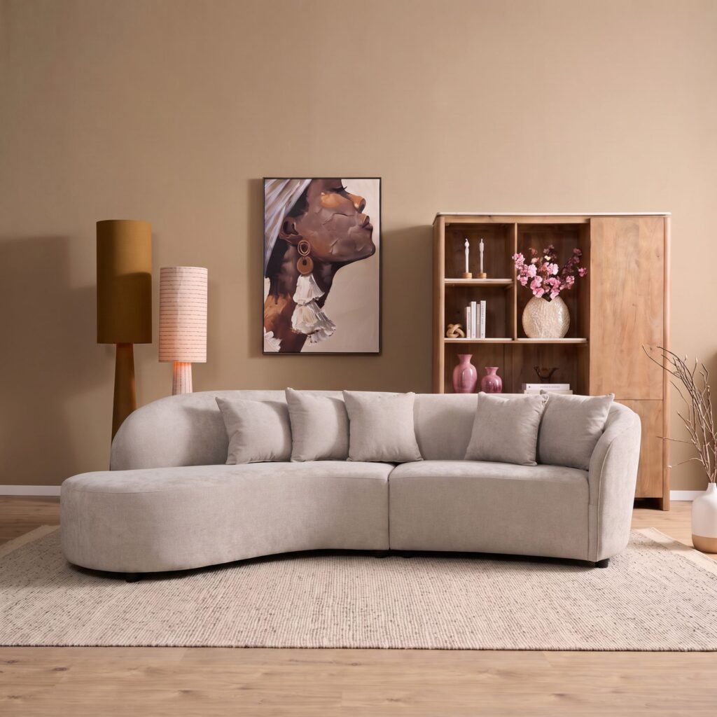 MySofa Novi Hoekbank Licht  Grijs Lounge L + 3 zits - Starfurn