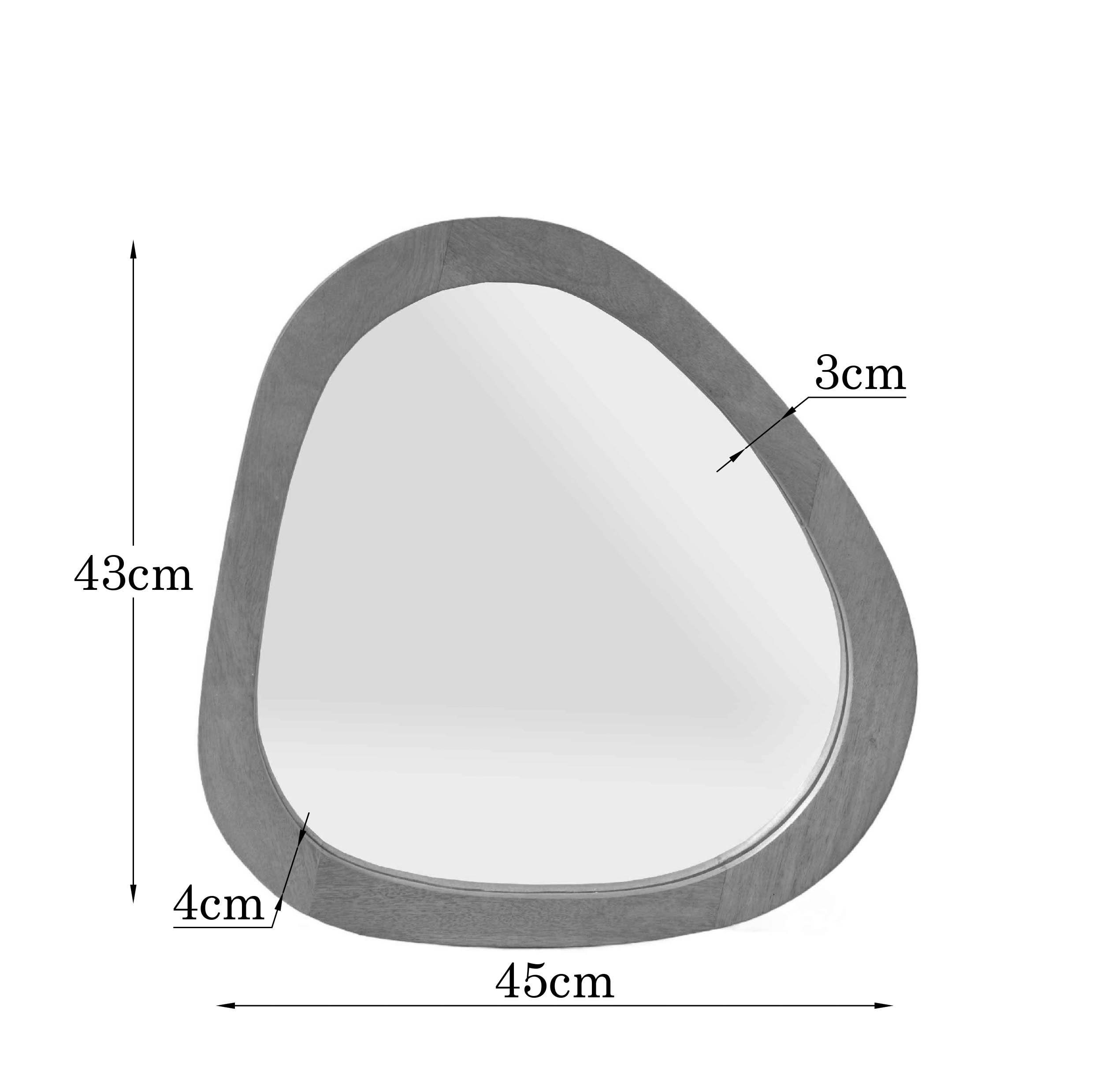 Organische spiegel Lou Zand Mangohout 43 cm - Starfurn