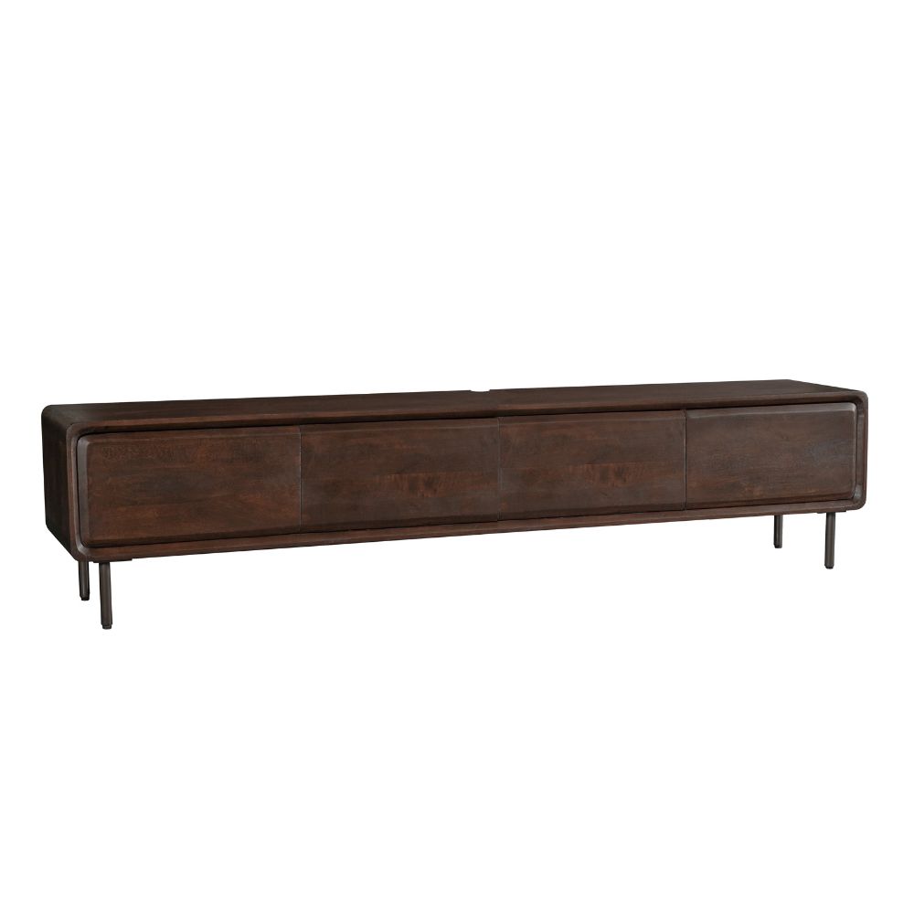 Schwebendes TV-Möbel Allure Braun Mangoholz 200 cm - Starfurn