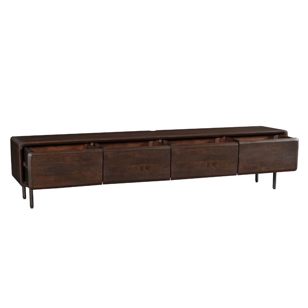 Schwebendes TV-Möbel Allure Braun Mangoholz 200 cm - Starfurn
