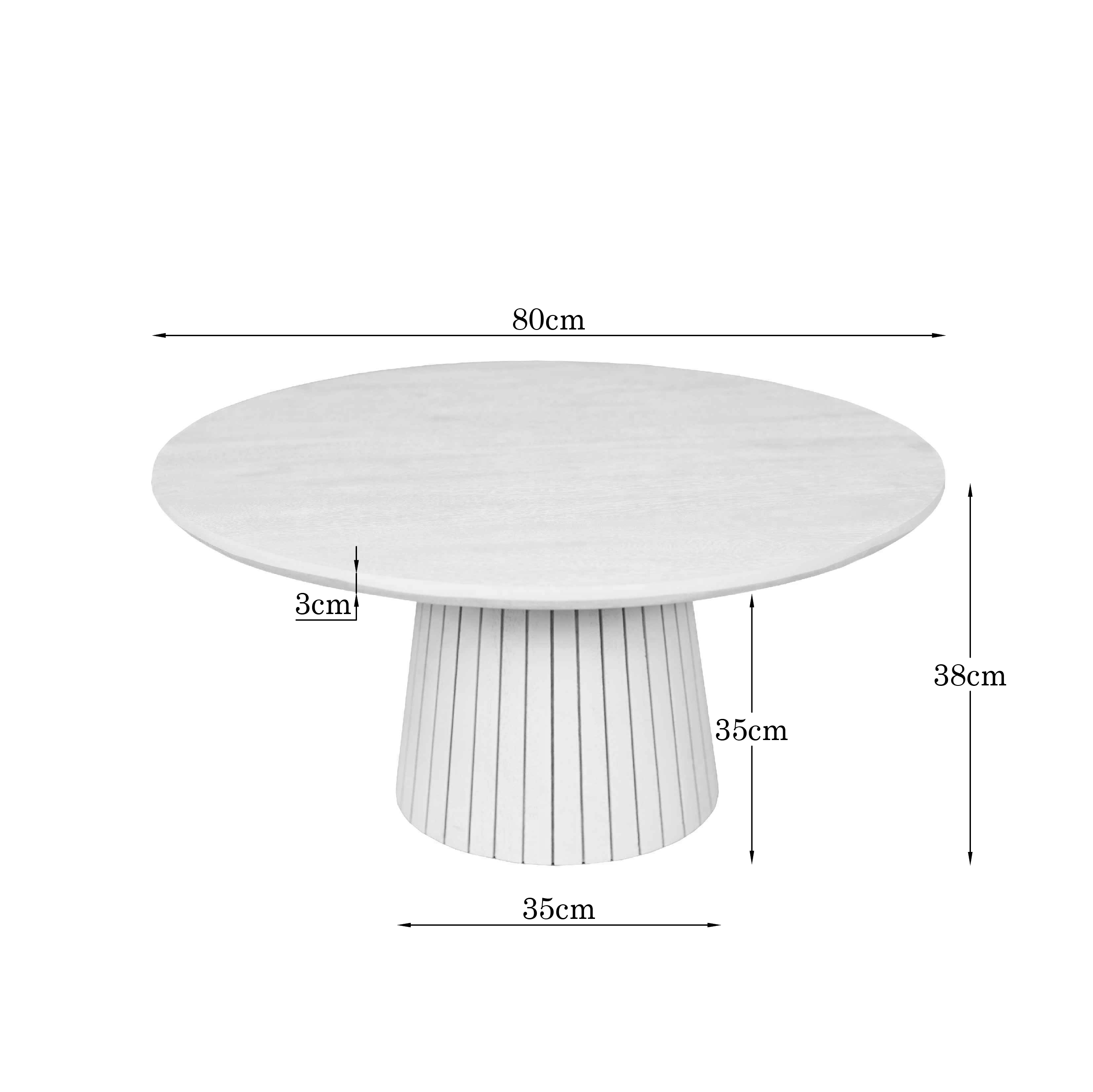 Salontafel Solana Bruin Mangohout 80 cm - Starfurn
