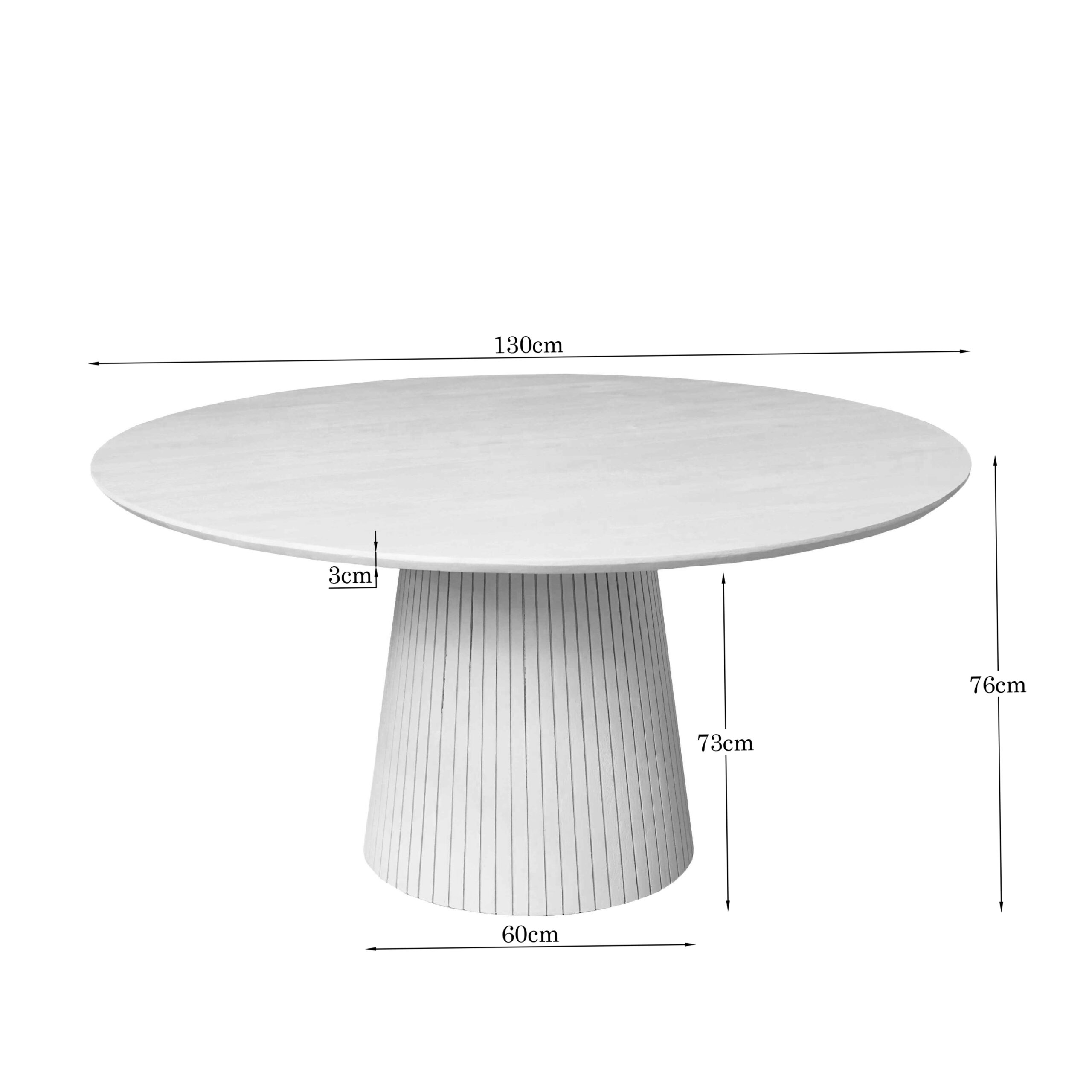 Ronde eettafel Solana Bruin Mangohout 130 cm - Starfurn