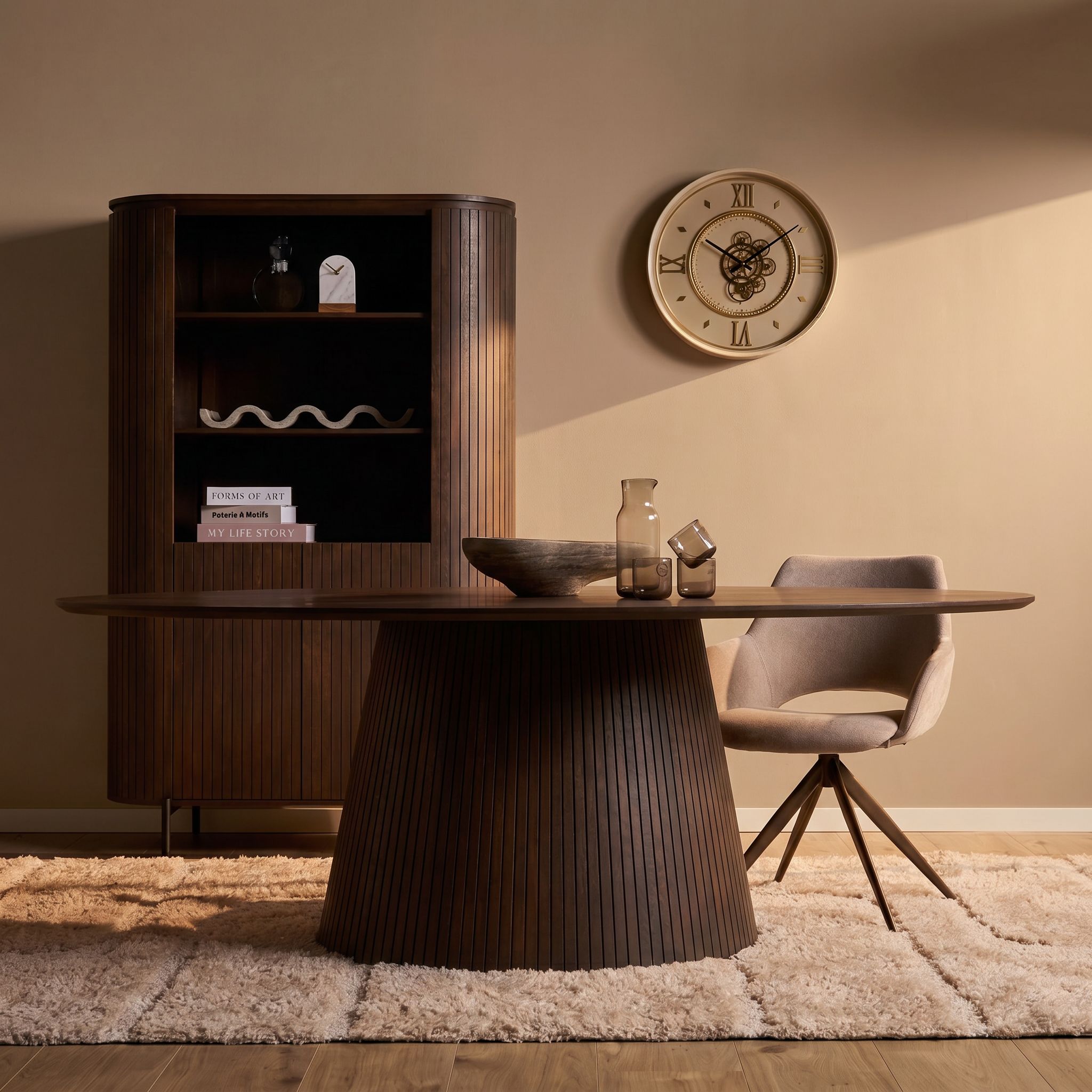 Ovale eettafel Solana Bruin Mangohout 210 cm - Starfurn