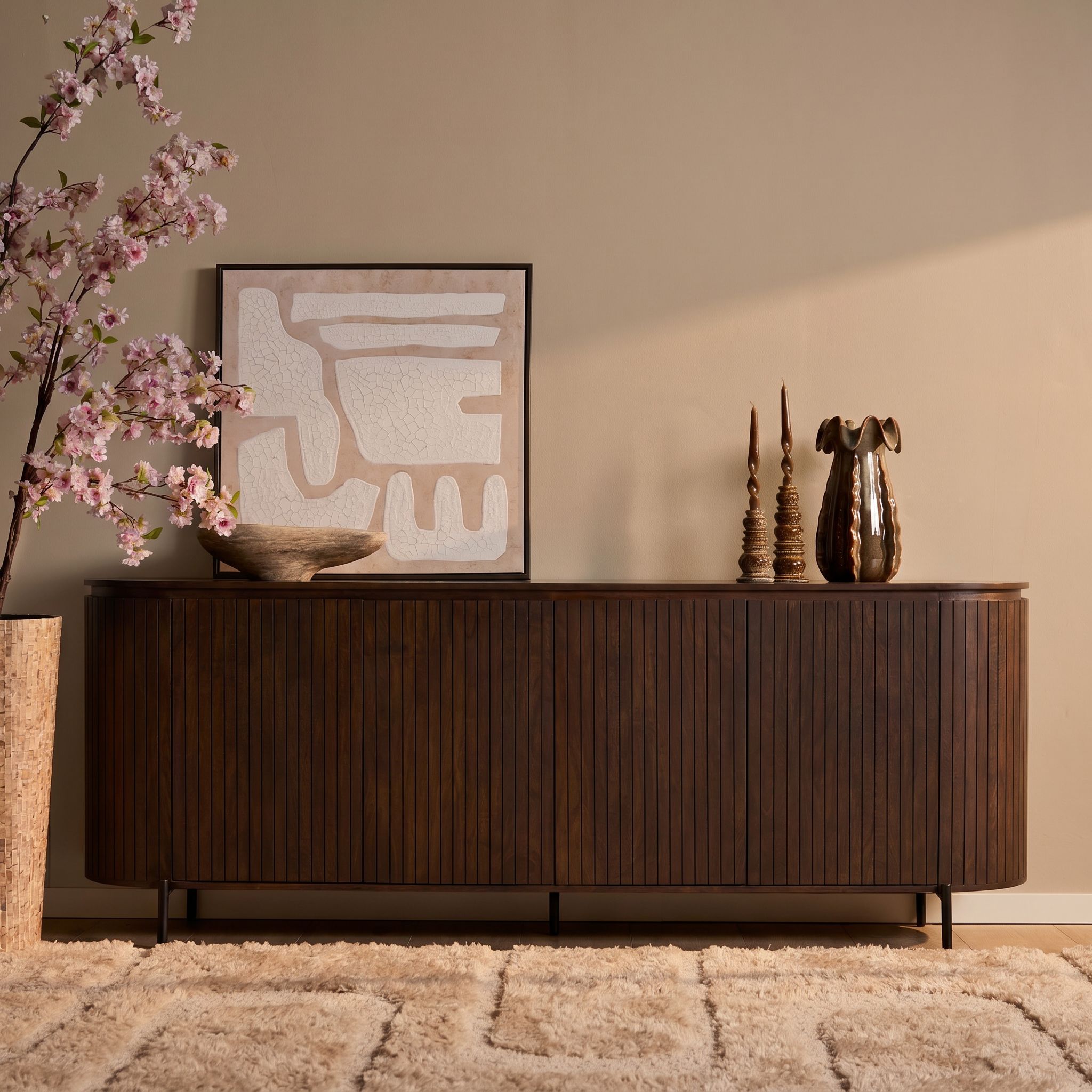 Ovale eettafel Solana Bruin Mangohout 210 cm - Starfurn