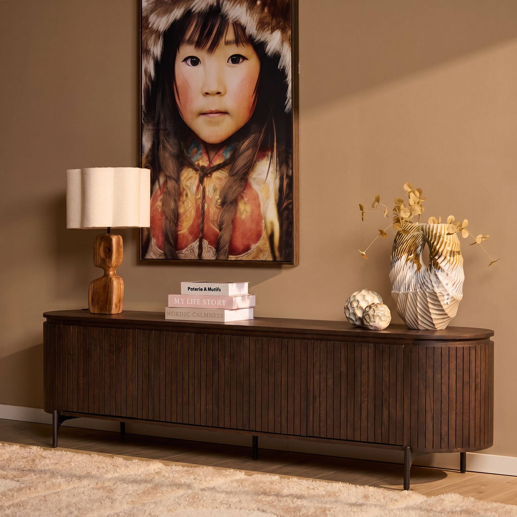 Ovale eettafel Solana Bruin Mangohout 210 cm - Starfurn