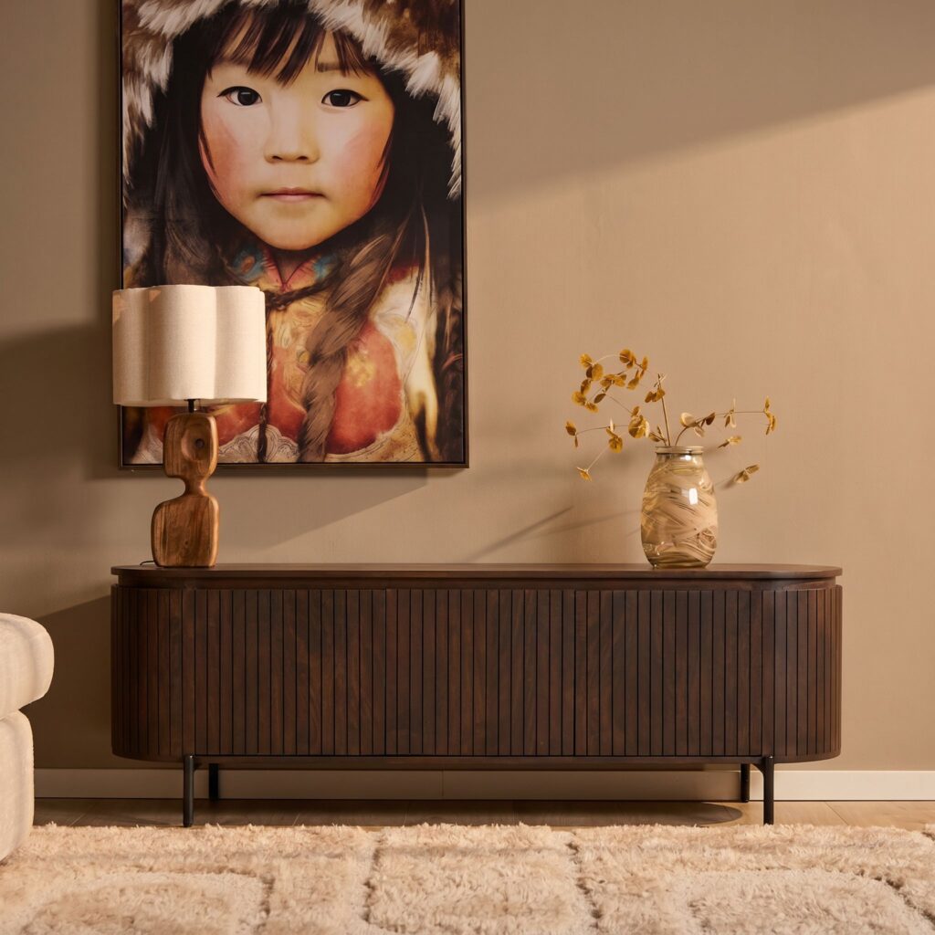 Tv meubel Solana Bruin Mangohout 165 cm - Starfurn