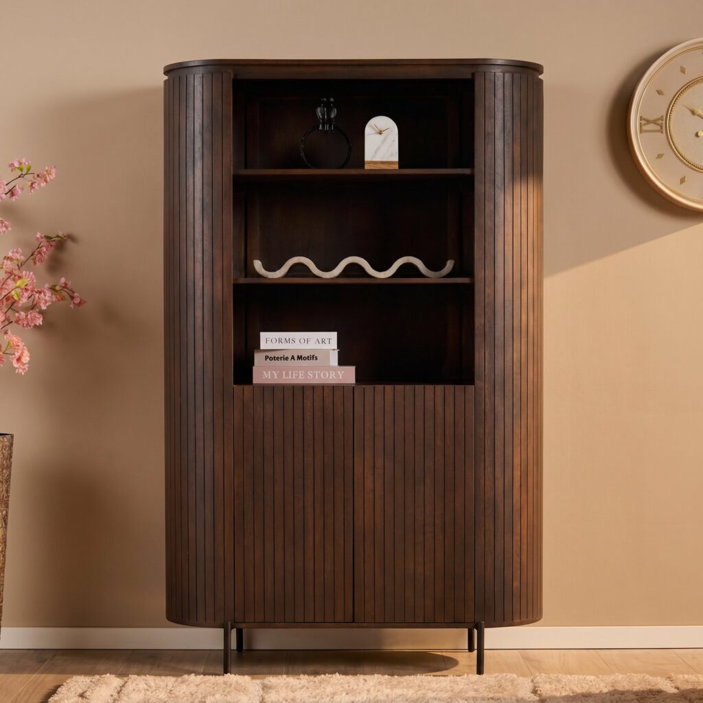 Wall cabinet Solana Brown Mango Wood 115 cm - Starfurn