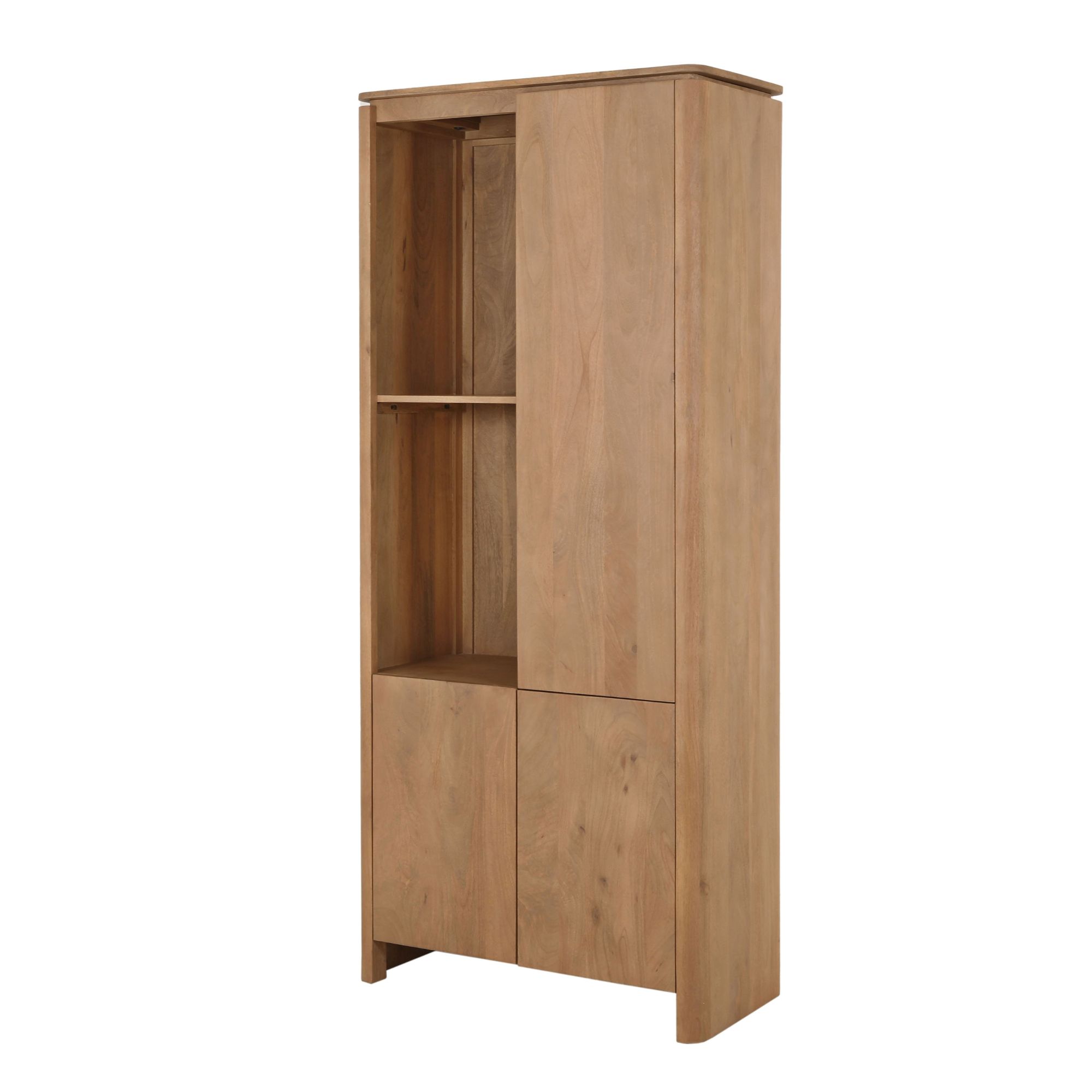 Fächerregal Links Dallas Natur Mangoholz 90 cm - Starfurn, foto 4
