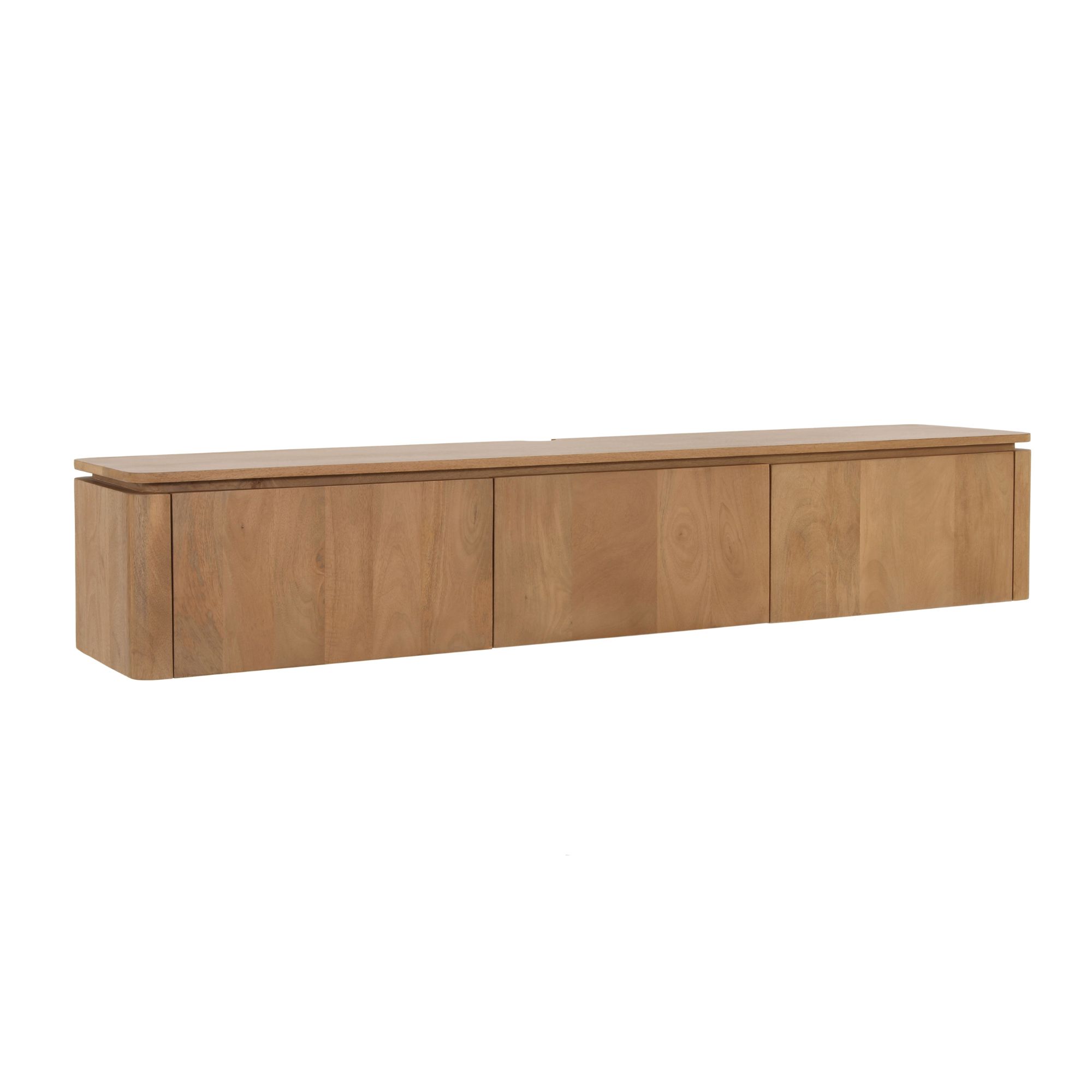 Schwebendes TV-Möbel Dallas Natur Mangoholz 165 cm - Starfurn, foto 4