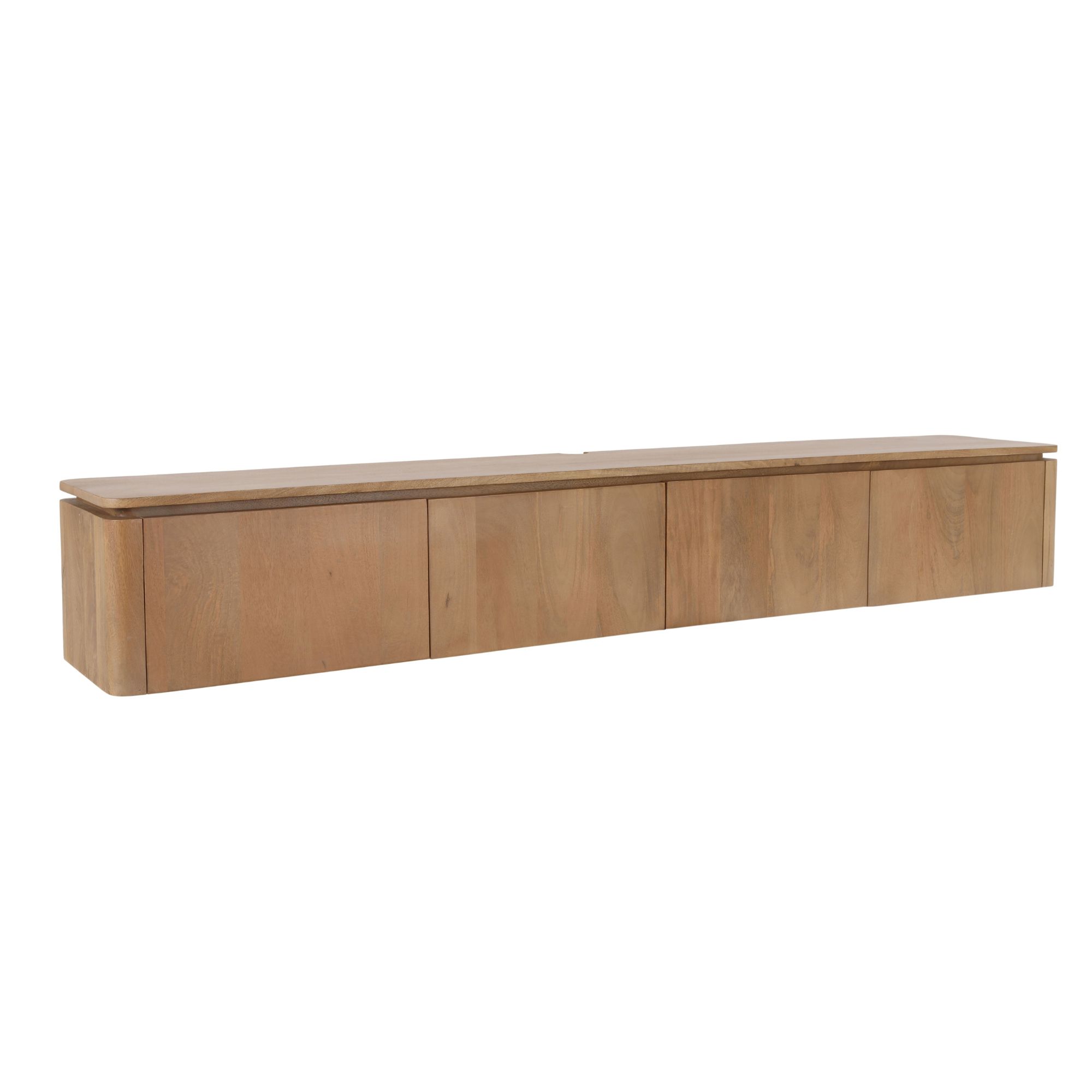 Zwevend tv meubel Dallas Naturel Mangohout 210 cm - Starfurn, foto 4