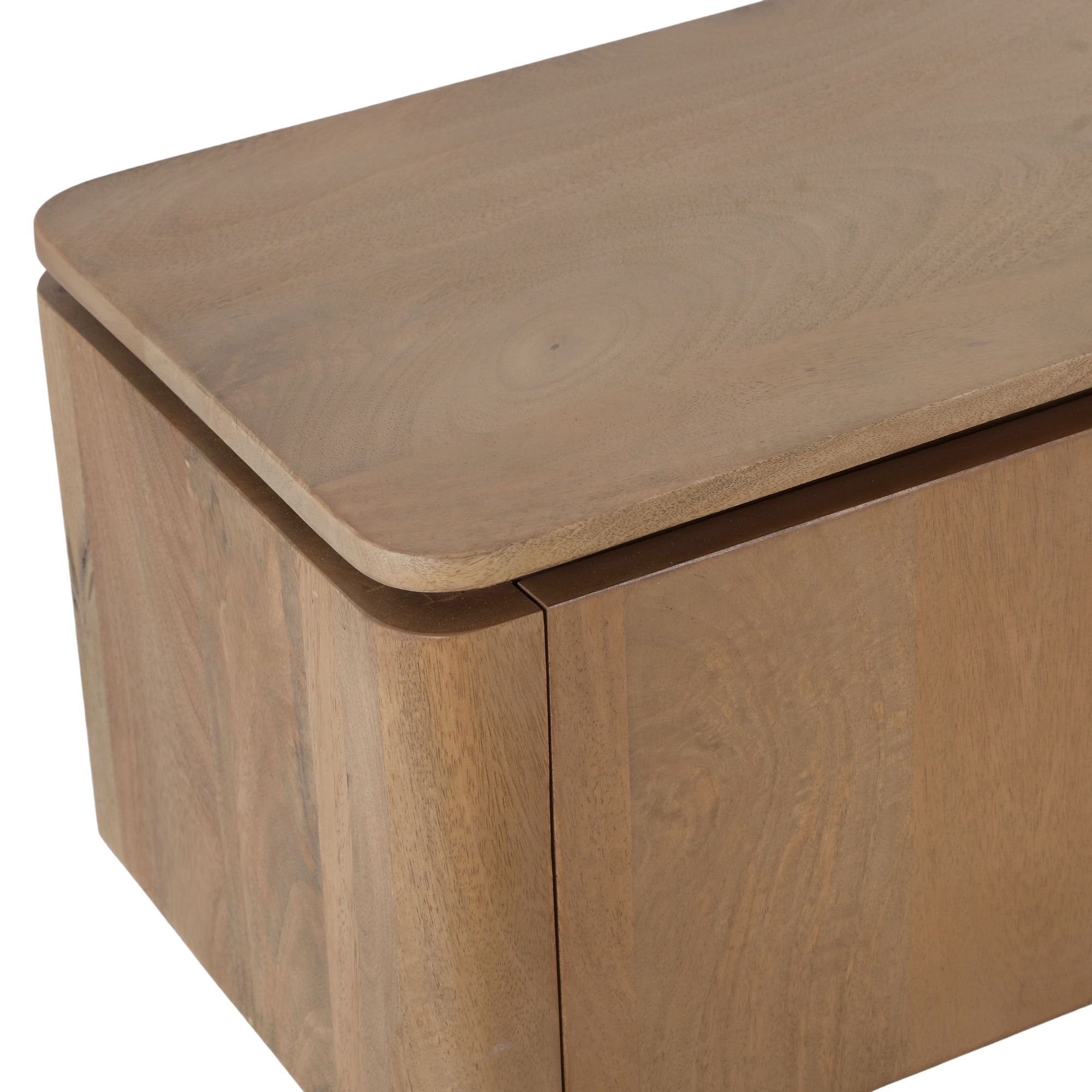 Schwebendes TV-Möbel Dallas Natur Mangoholz 210 cm - Starfurn, foto 6