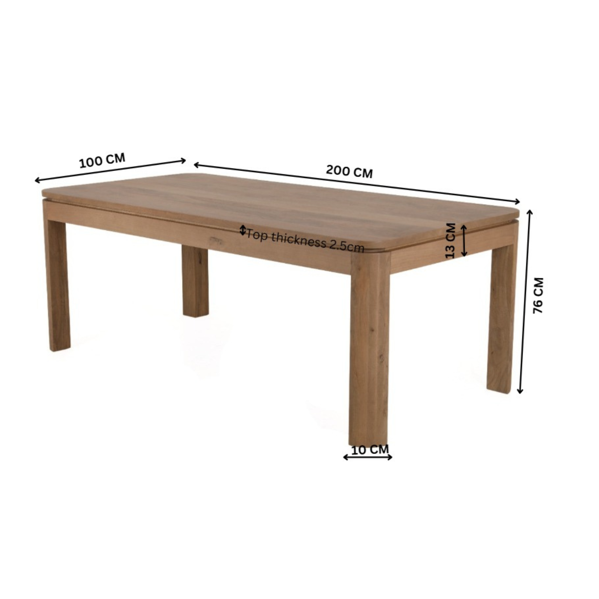 Eettafel Dallas Naturel Mangohout 200 cm - Starfurn