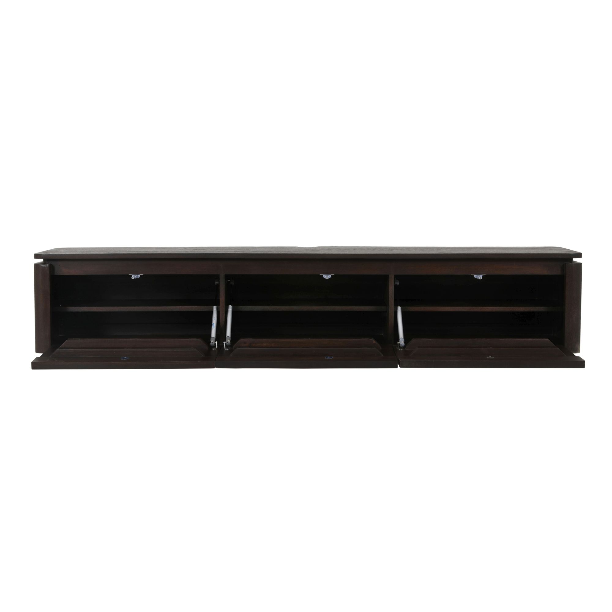Zwevend tv meubel Dallas Bruin Mangohout 165 cm - Starfurn, foto 3