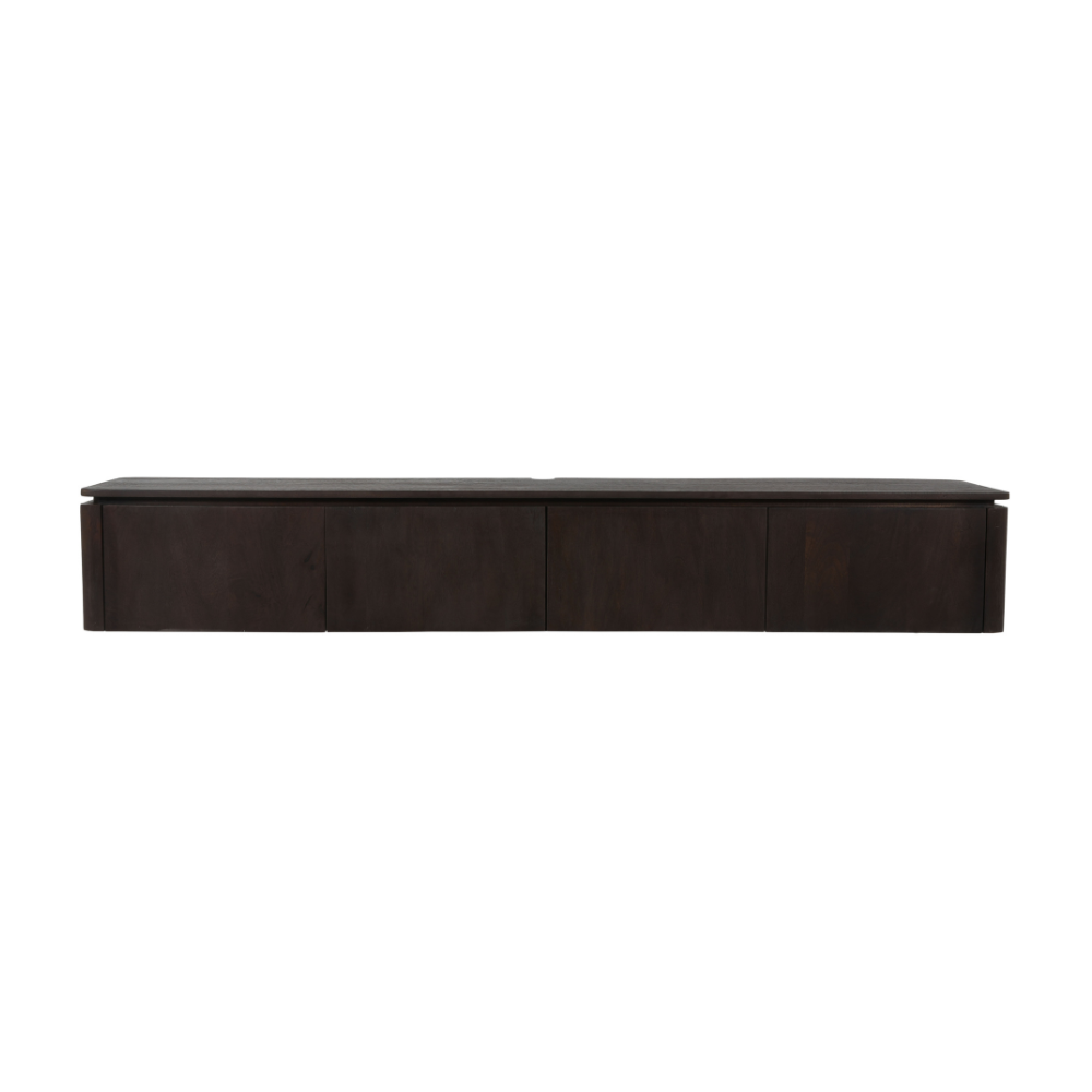 Schwebendes TV-Möbel Dallas Braun Mangoholz 210 cm - Starfurn