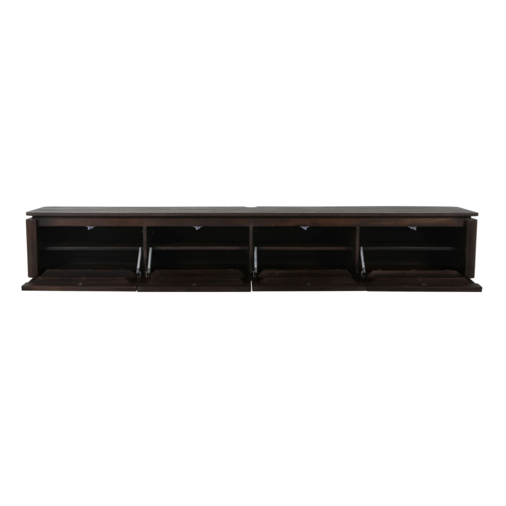 Schwebendes TV-Möbel Dallas Braun Mangoholz 210 cm - Starfurn, foto 2