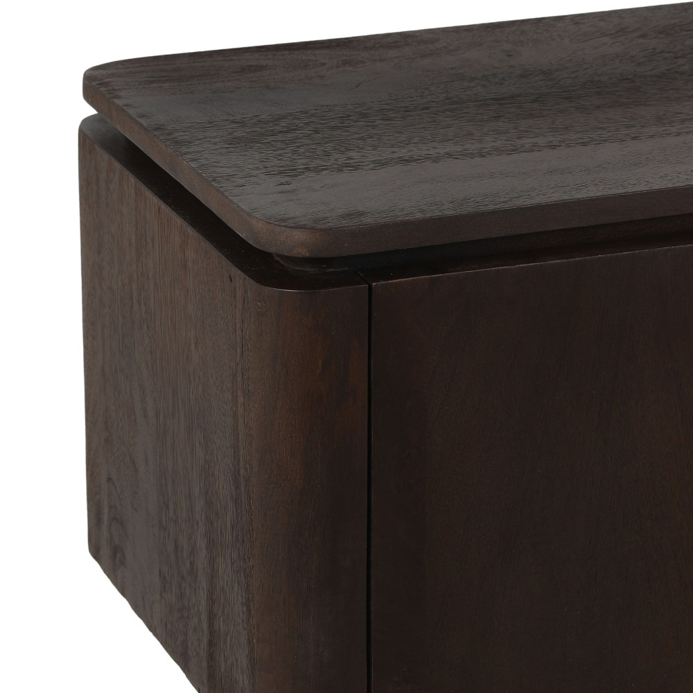 Schwebendes TV-Möbel Dallas Braun Mangoholz 210 cm - Starfurn, foto 3