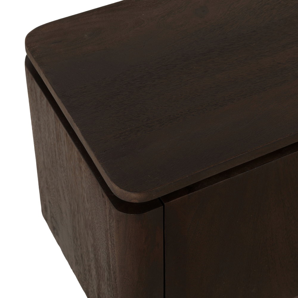 Schwebendes TV-Möbel Dallas Braun Mangoholz 210 cm - Starfurn, foto 4