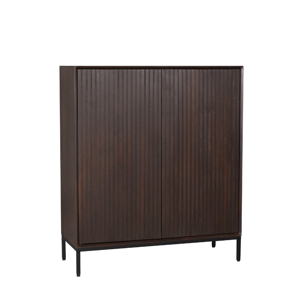 Kabinettschrank Madison Braun Mangoholz 100 cm - Starfurn