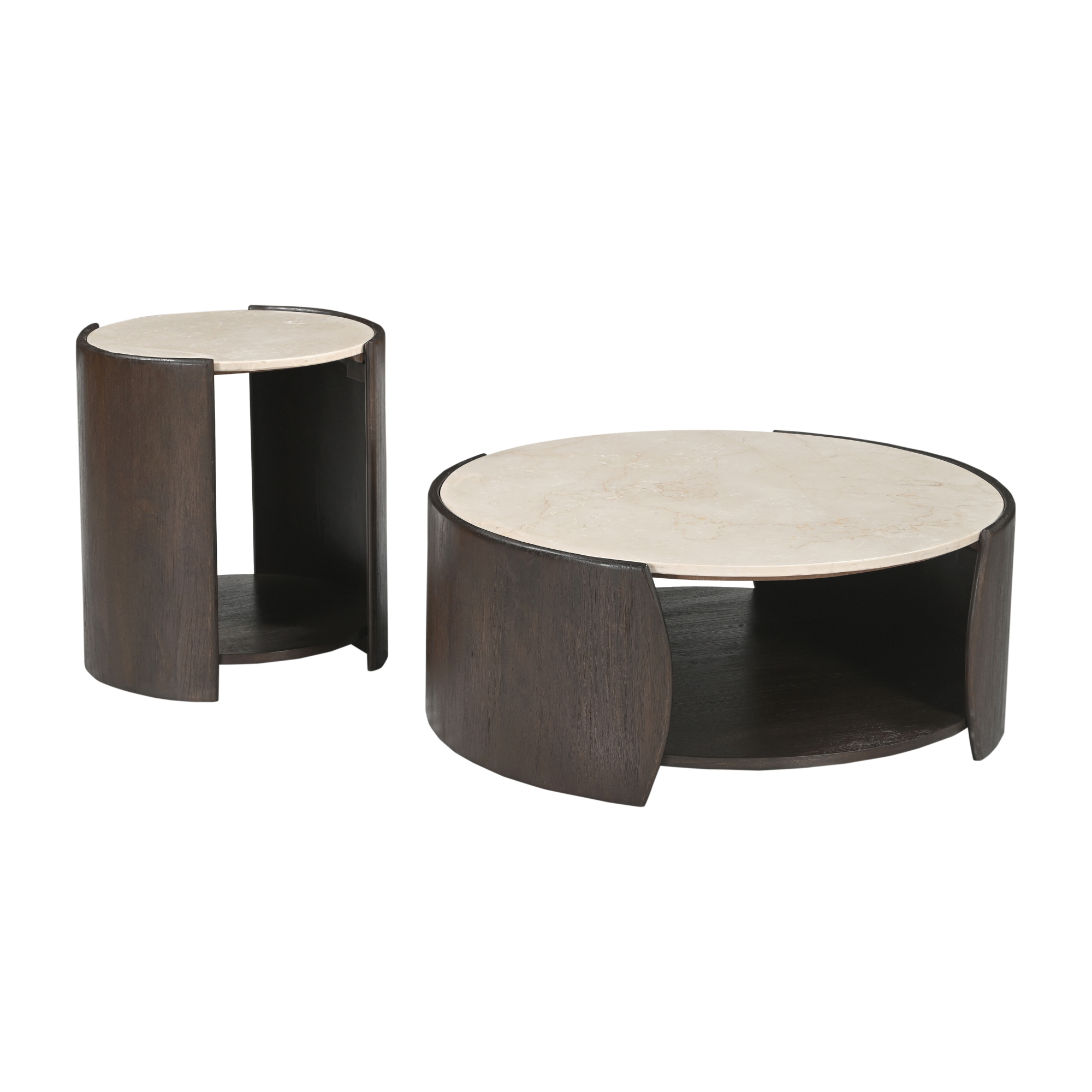 Couchtisch Rune Botticino Marmor 80 cm - Starfurn