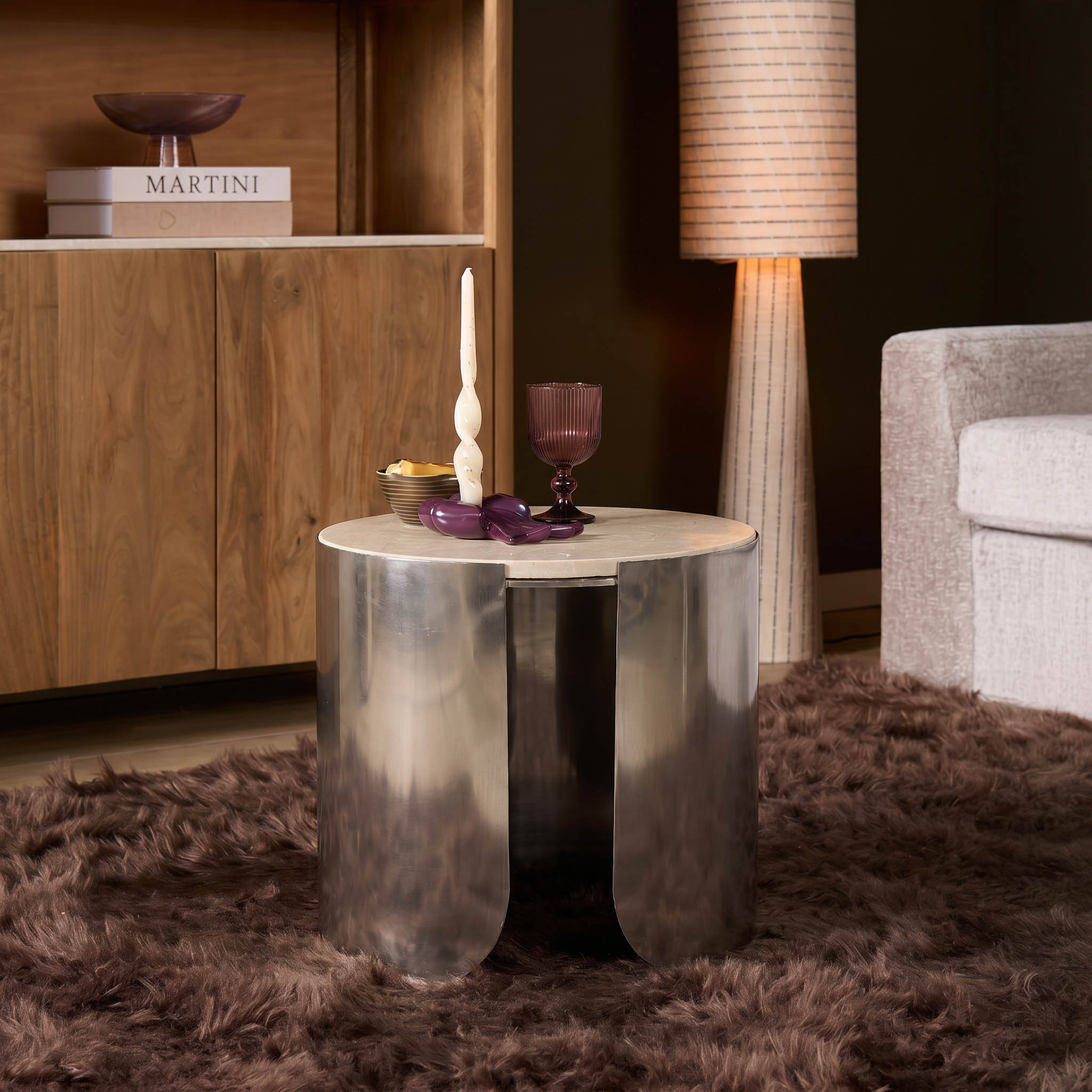 Couchtisch Zeli Botticino Marmor 45 cm - Starfurn