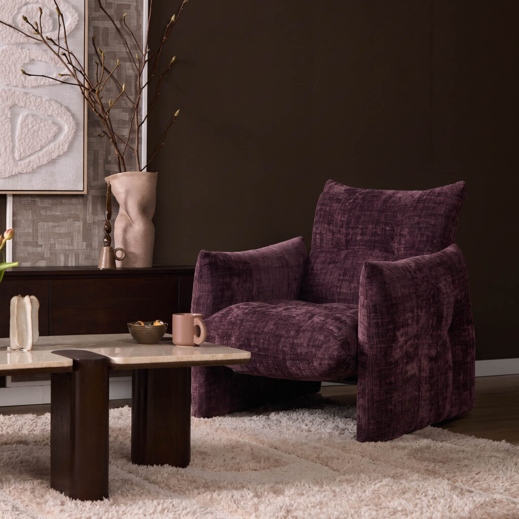 Fauteuil Lois Aubergine - Starfurn