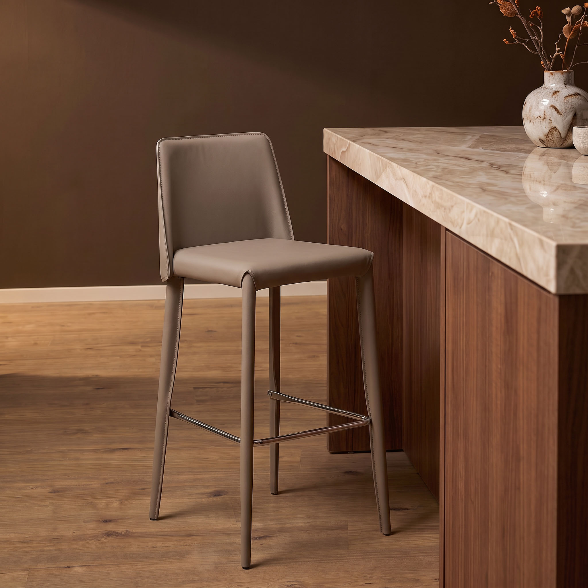 Bar Stool Floor Taupe - Starfurn