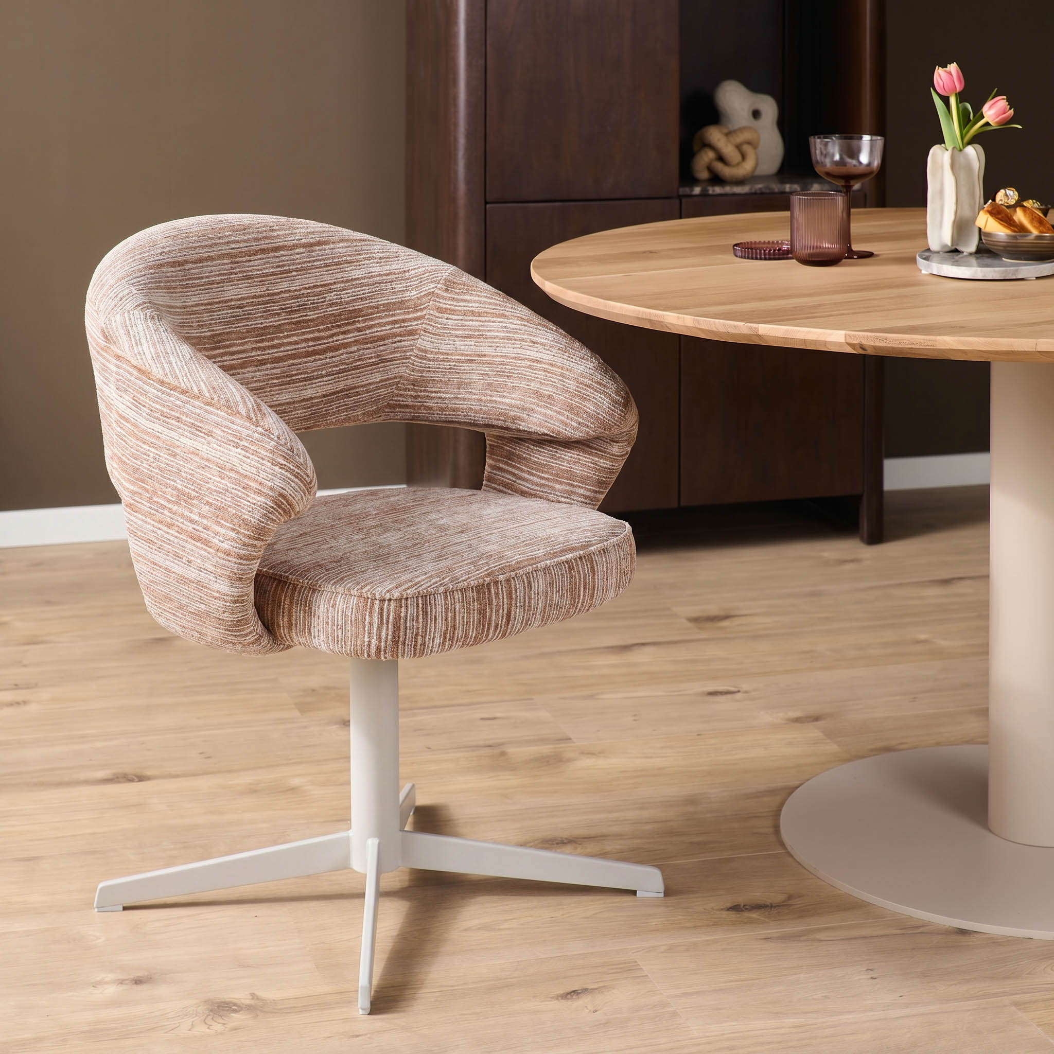 Drehbarer Esszimmerstuhl Jade Taupe - Starfurn