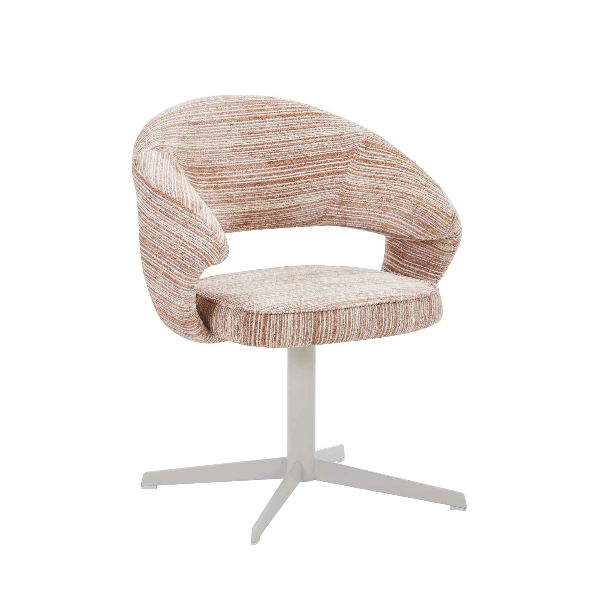 Draaibare eetkamerstoel Jade Bruin (Metaal, Brown) - Starfurn - Taupe