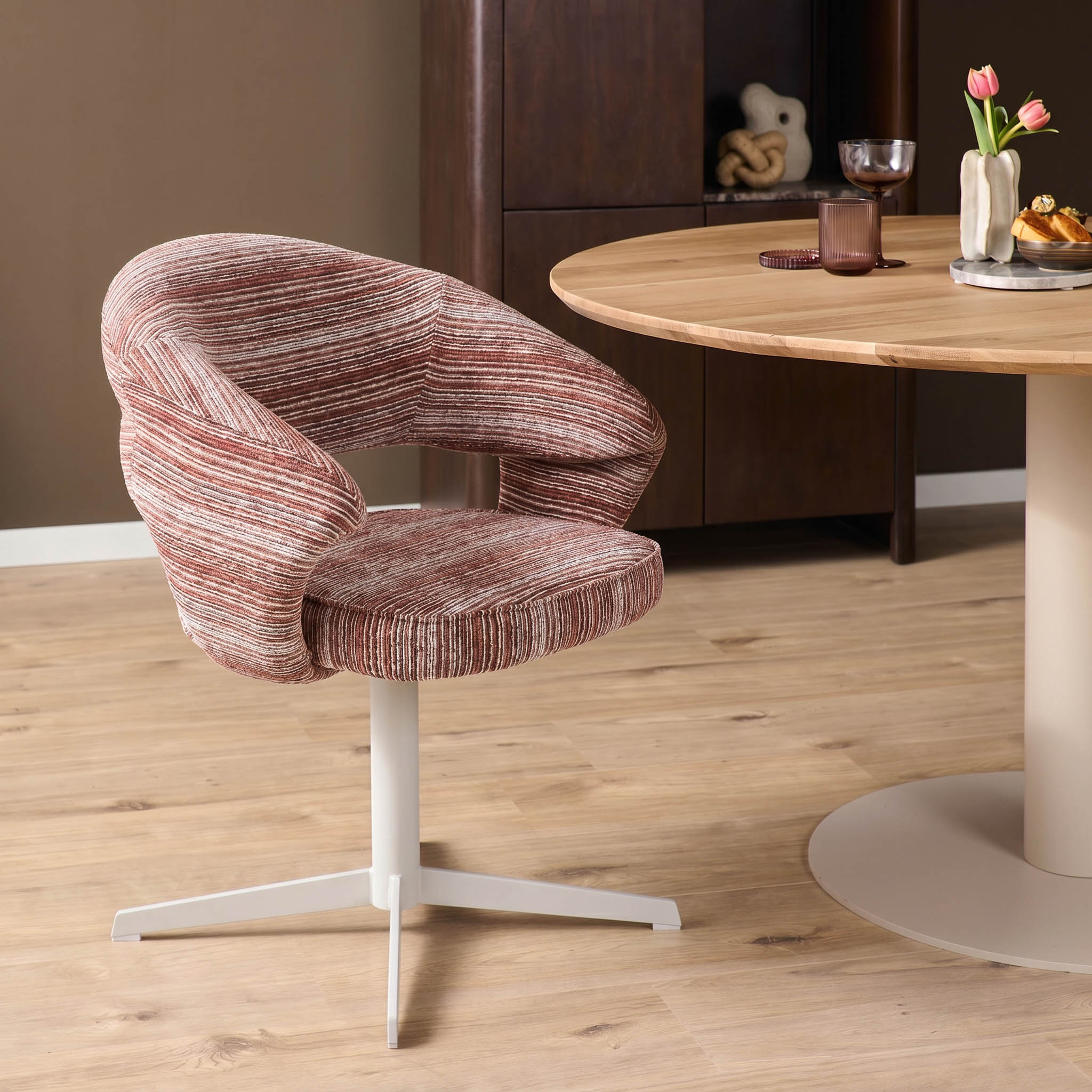 Drehbarer Esszimmerstuhl Jade Braun - Starfurn