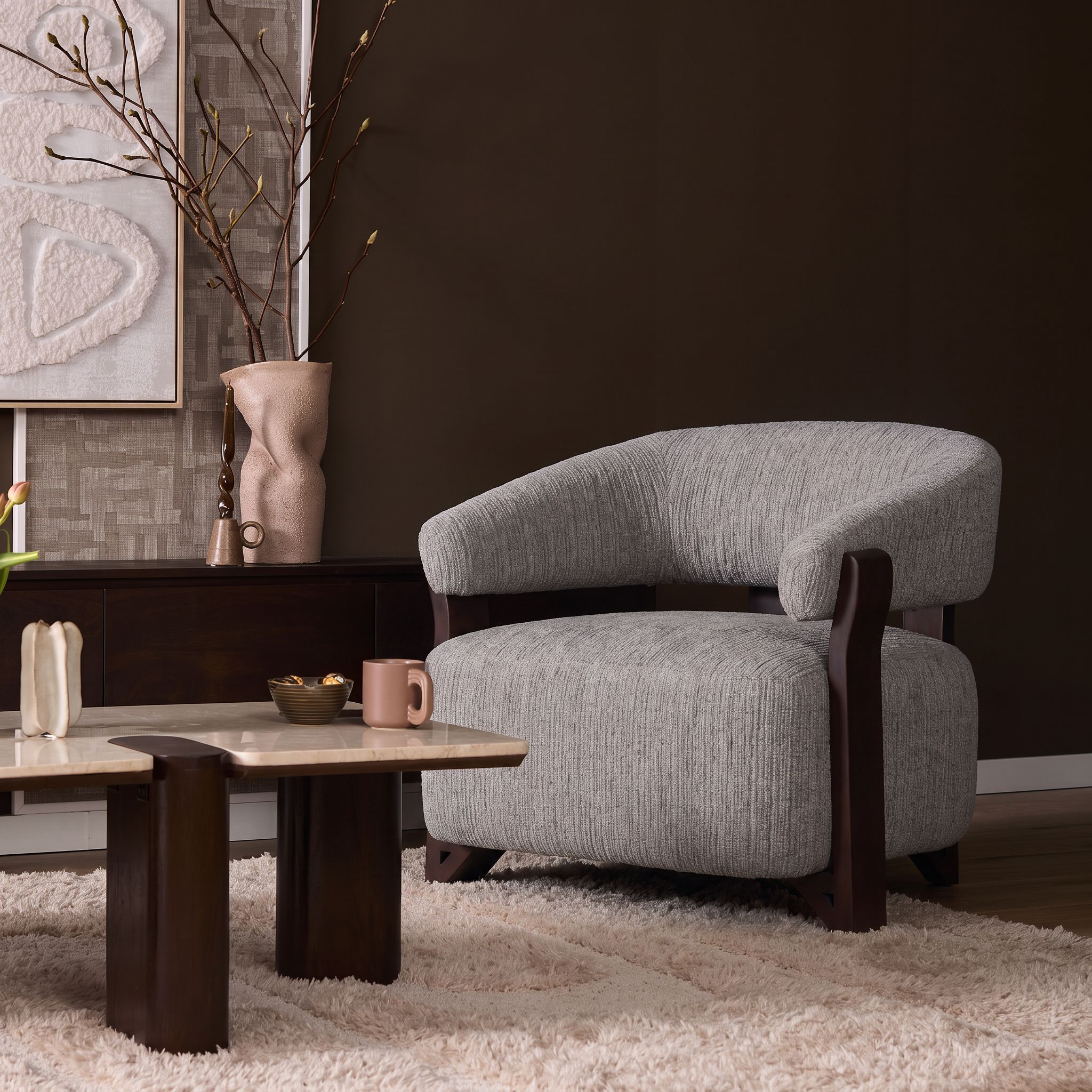 Fauteuil Juun Taupe - Starfurn