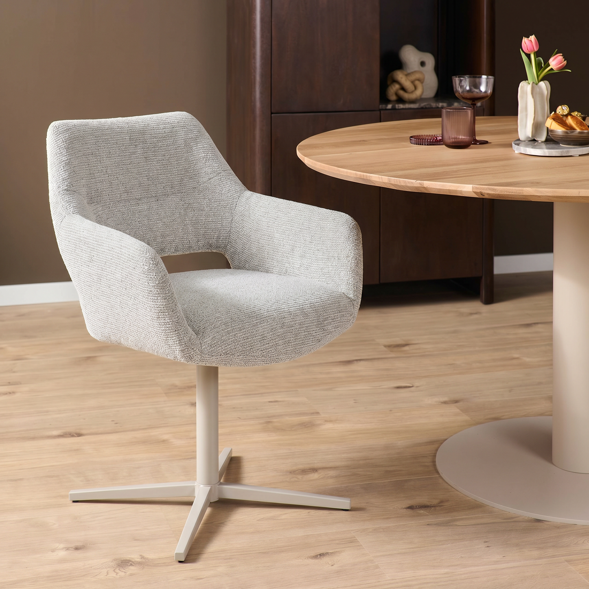 Drehbarer Esszimmerstuhl Lux Beige - Starfurn