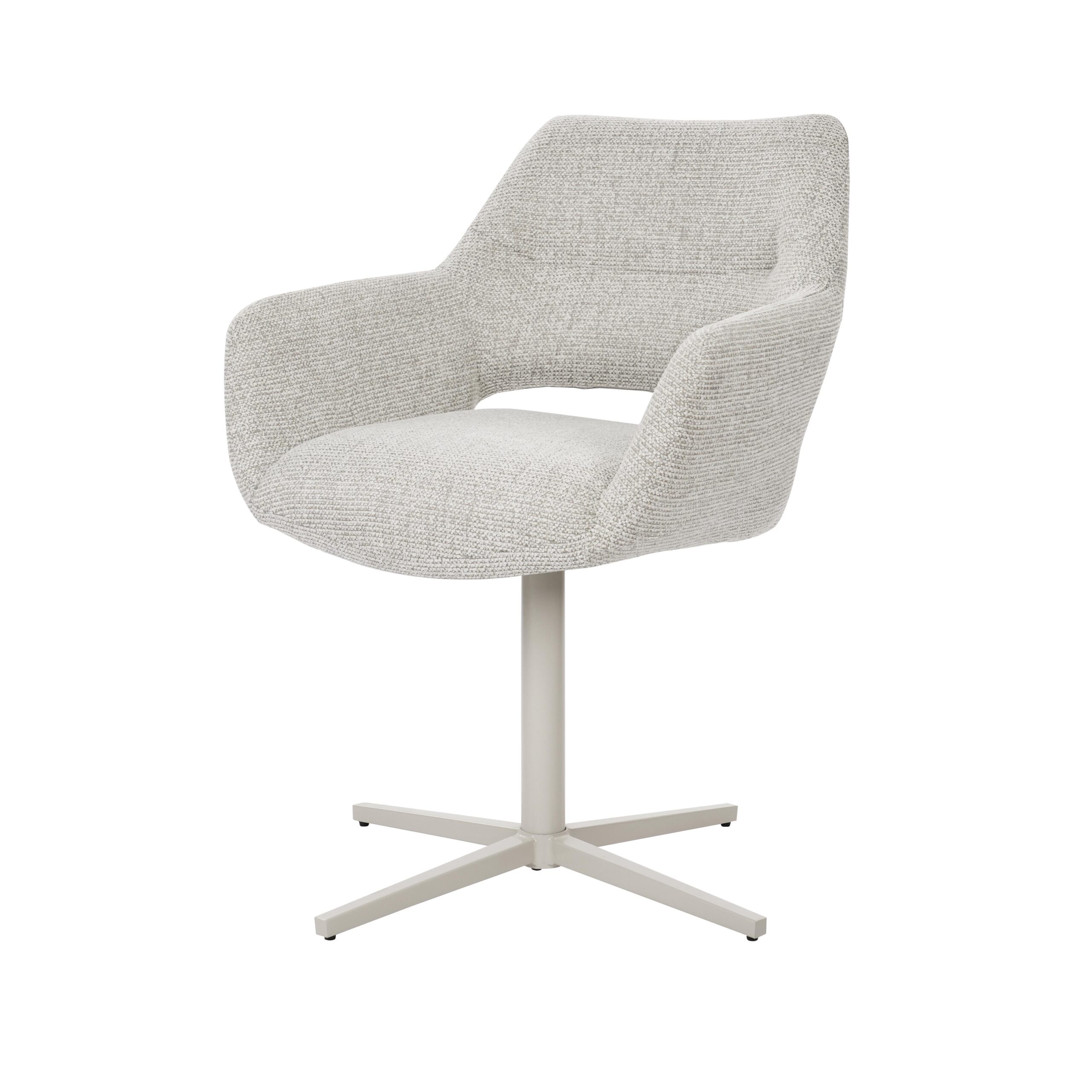 Draaibare eetkamerstoel Lux Bruin (Metaal) - Starfurn - Beige