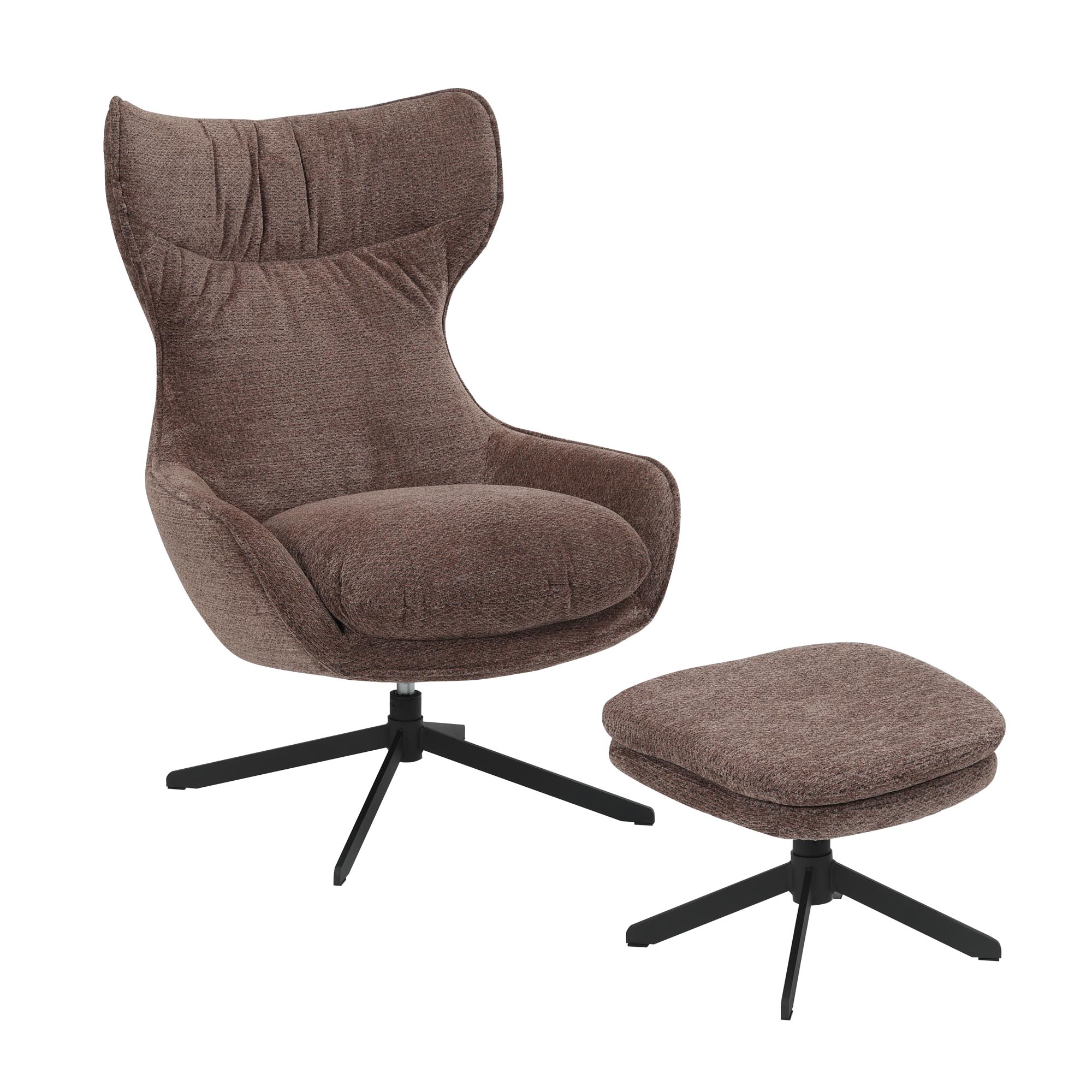 Drehbarer Sessel Olivia Lila (Metall, Paars) - Starfurn