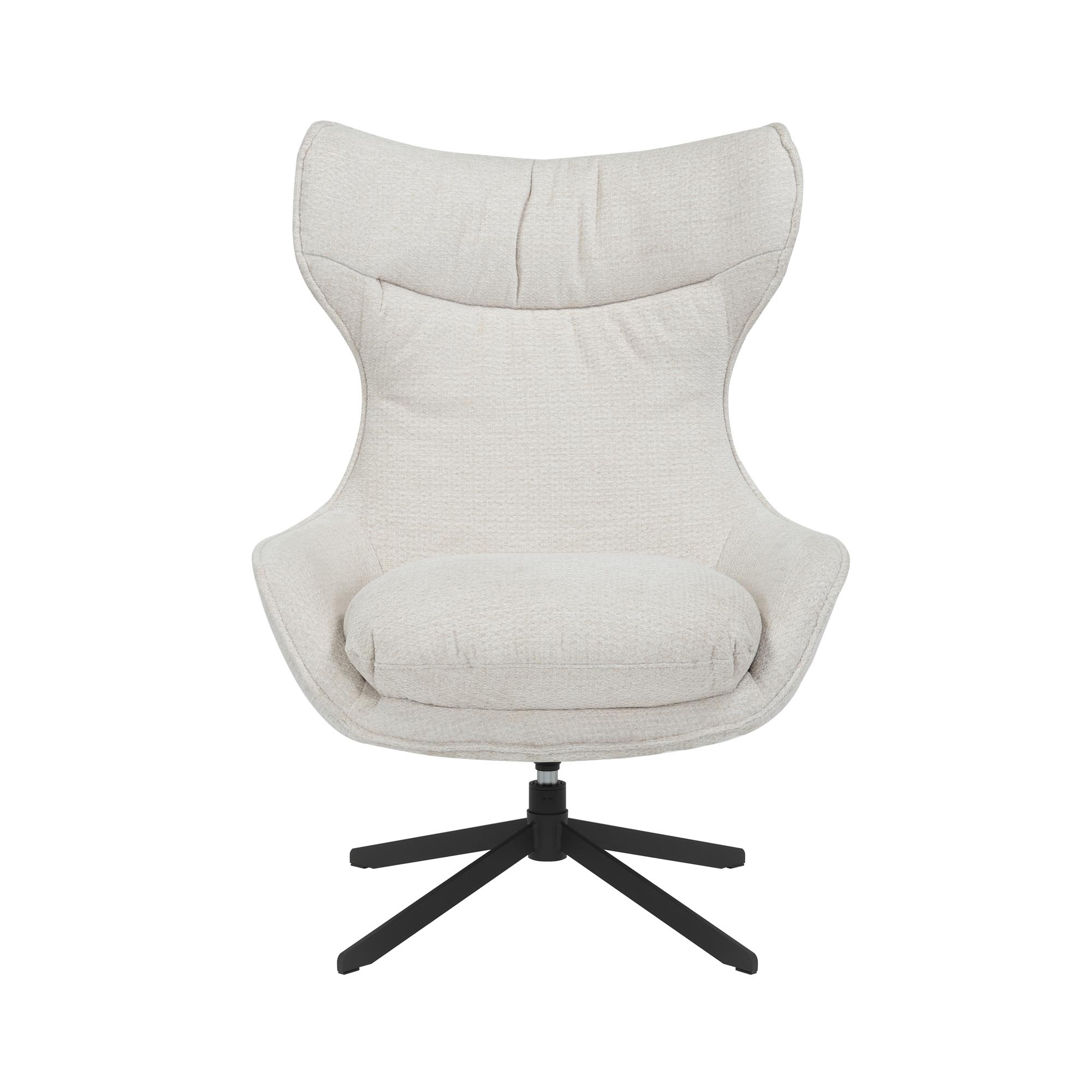 Drehbarer Sessel Olivia Gebrochen Weiß (Metall, Off white) - Starfurn