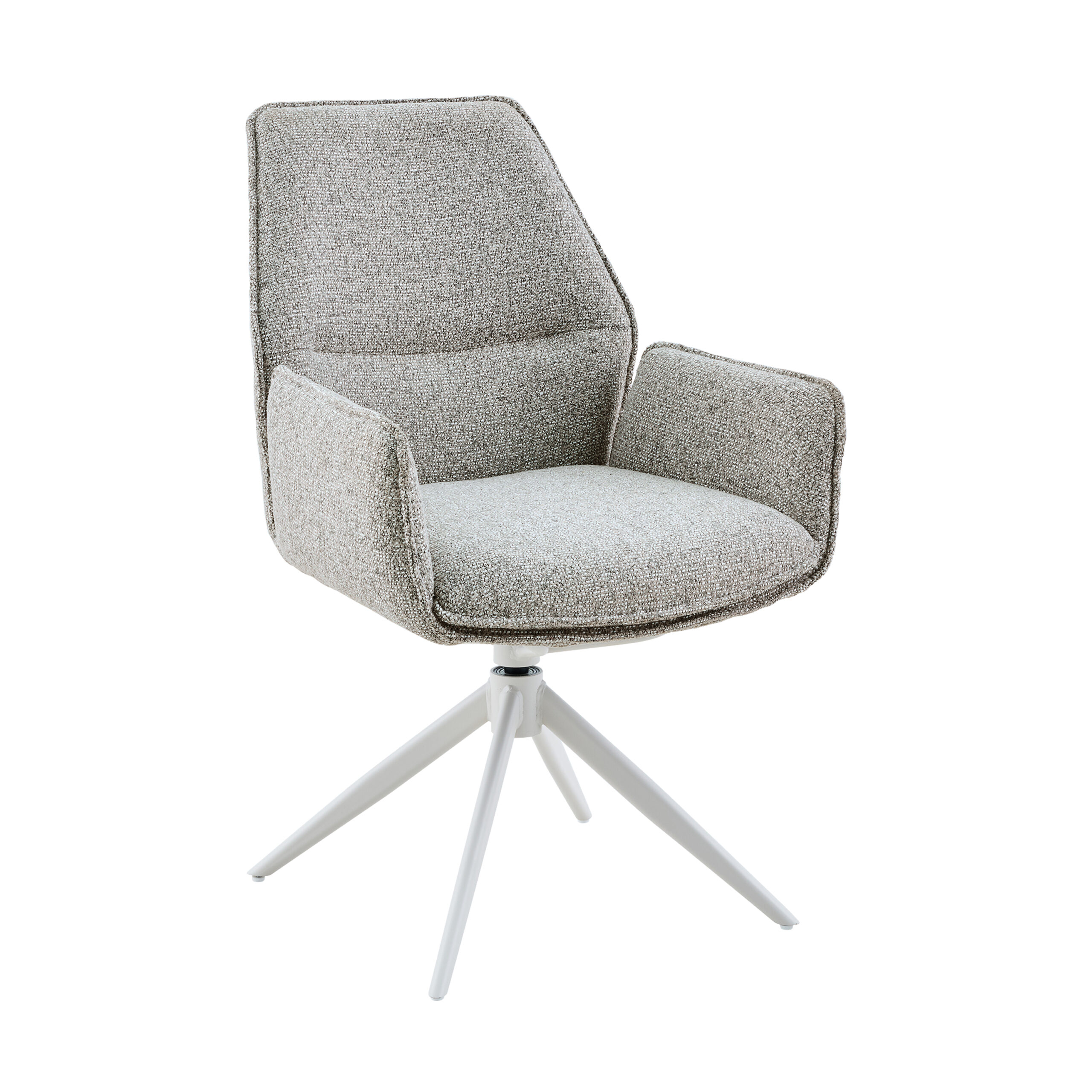 Eetkamerstoel Hera met armleuning Licht grijs - Starfurn - Beige